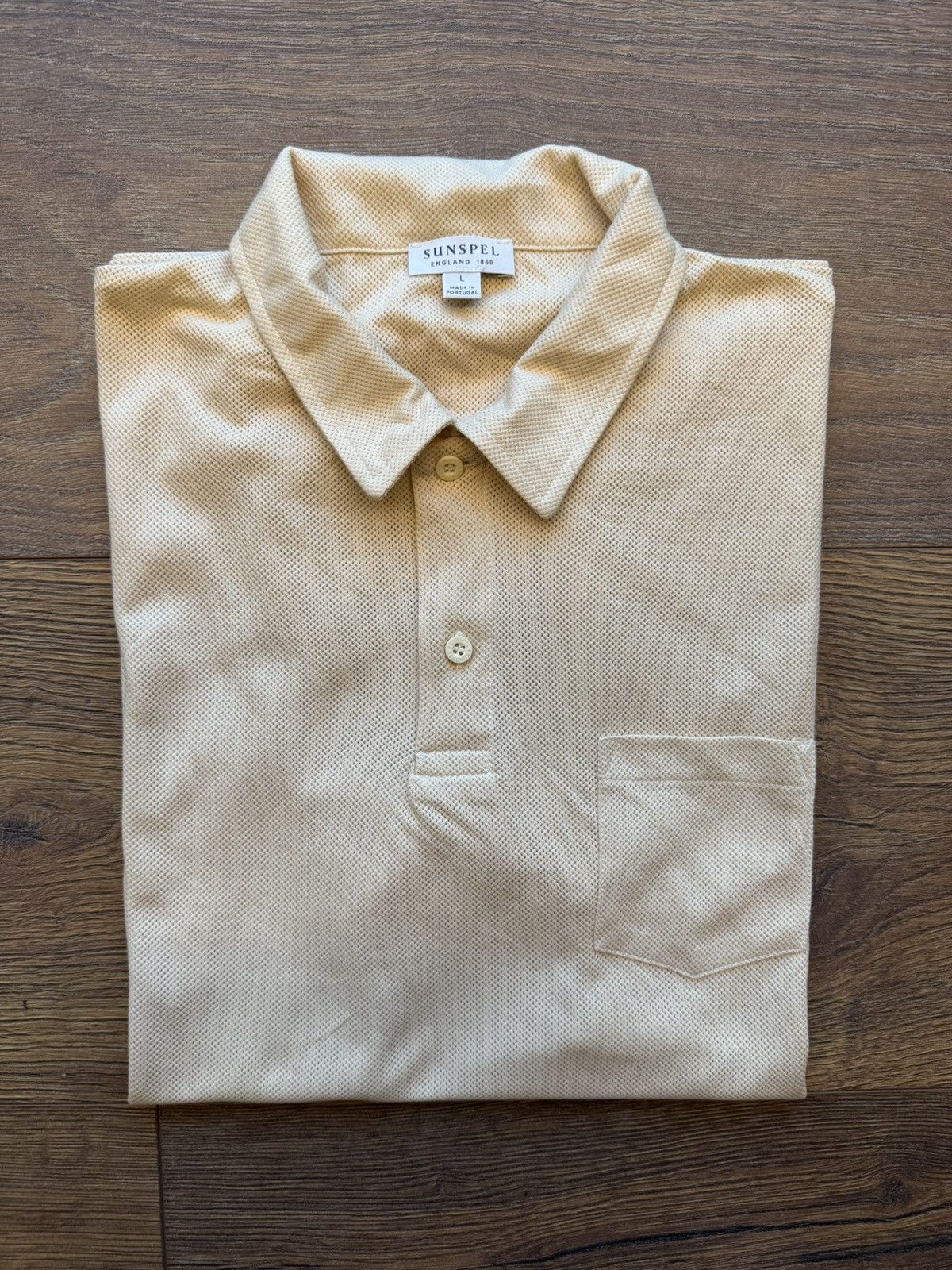 Sunspel Sunspel Beige Riviera Polo - Size L Size US L / EU 52-54 / 3 - 1 Thumbnail