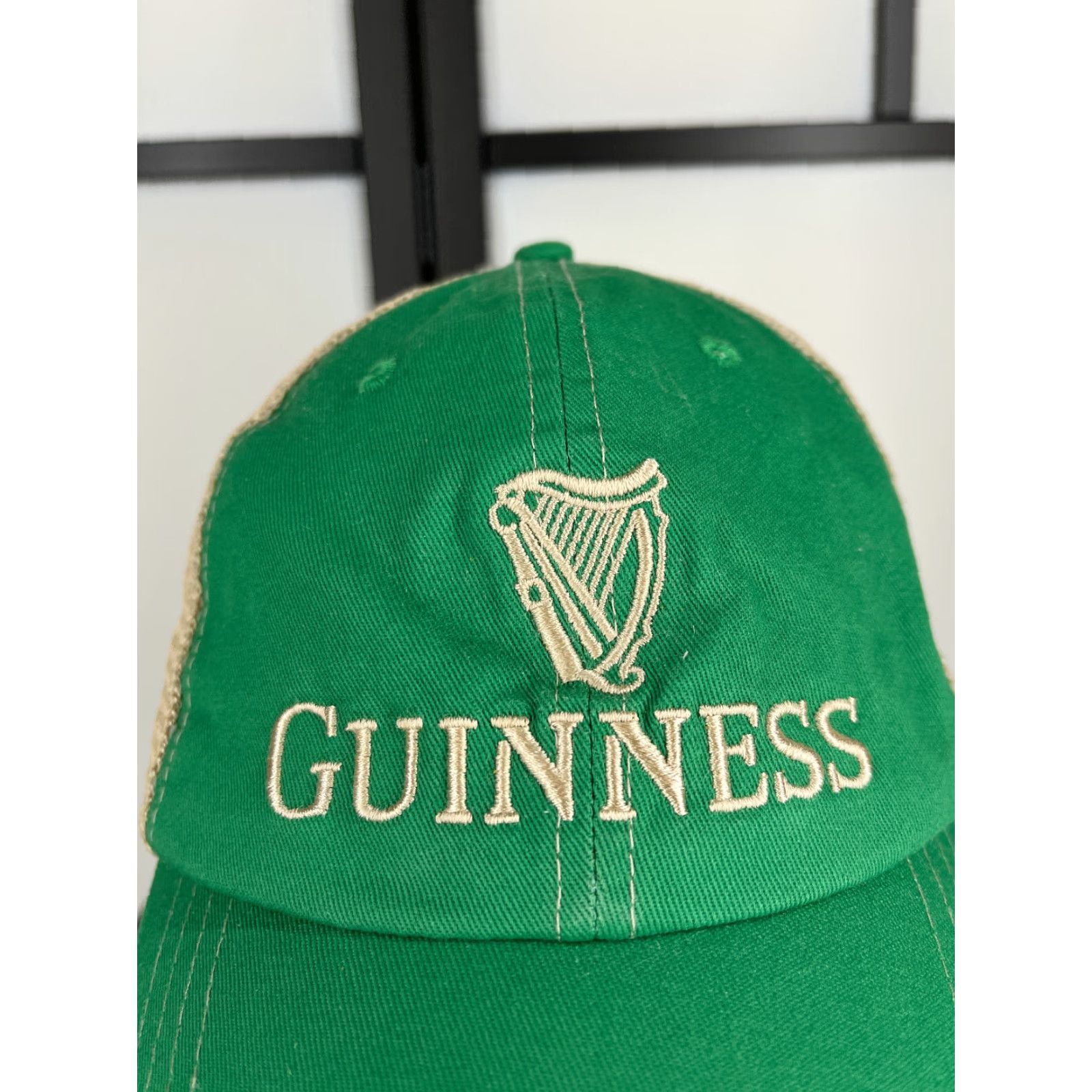Vintage Guinness Trucker Hat Adult Green Cap Casual Men Cotton Twill Adjustable Beer Shamrock Ireland Cap Hats 90s Theme Mens Size ONE SIZE - 2 Thumbnail