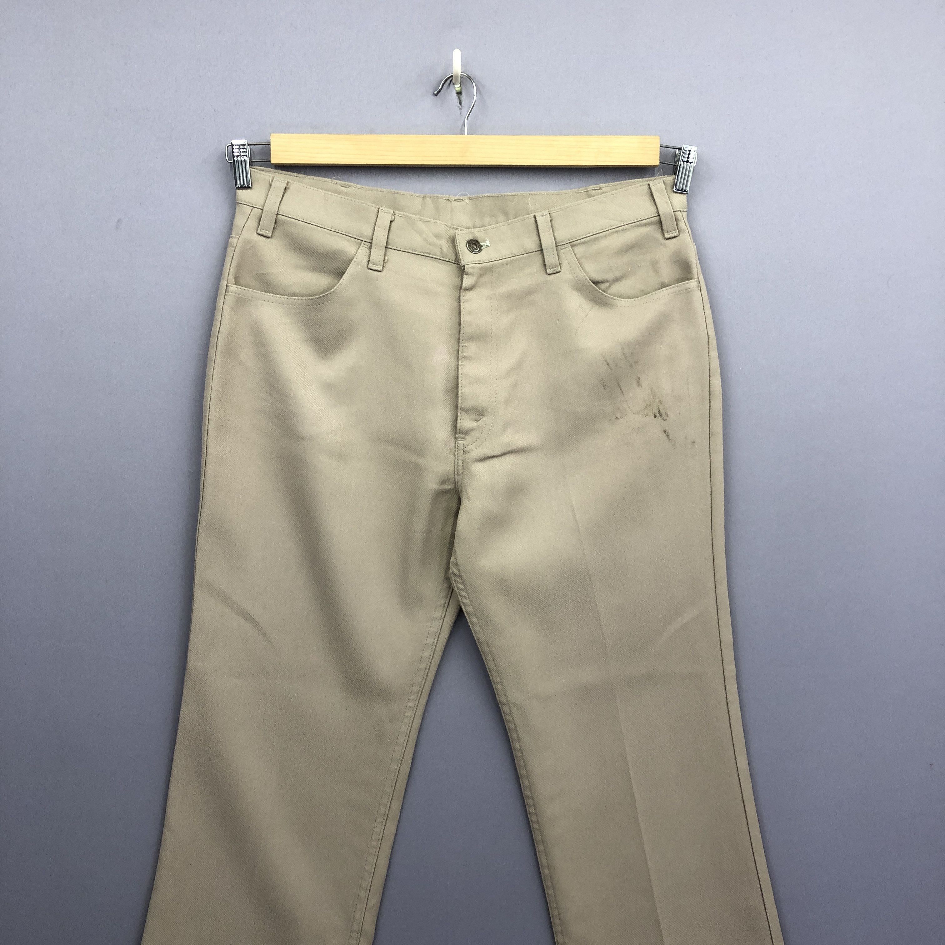 Levi's Vintage 70s Levis 520 Sta Press Brown Jeans Denim Pants Size US 36 / EU 52 - 3 Thumbnail