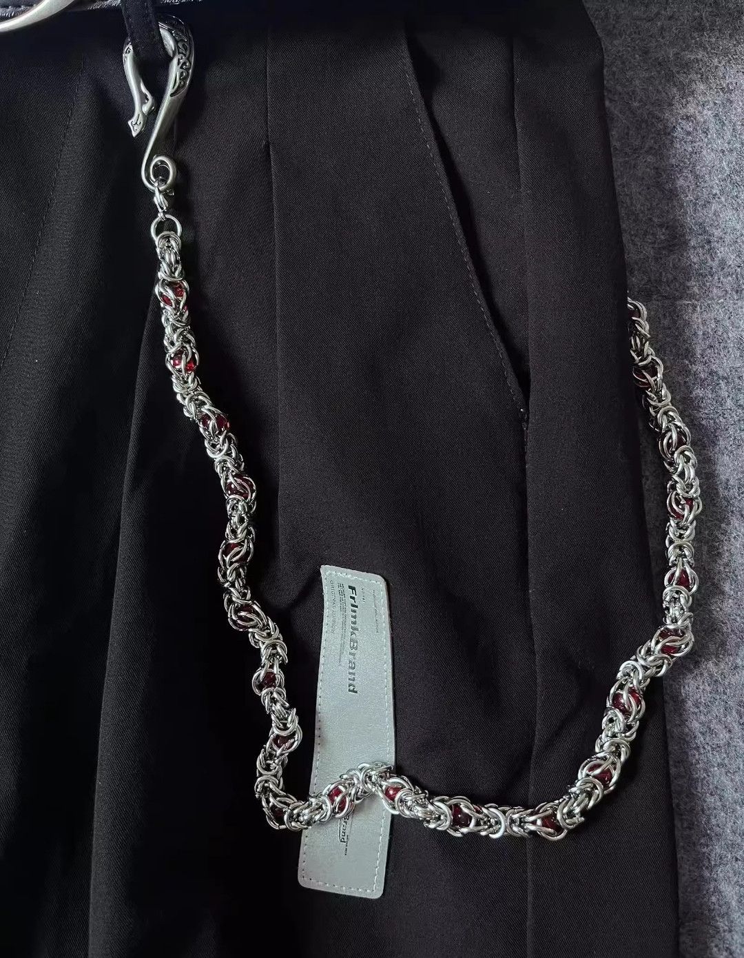 Jean × Vintage Snake Bone Red Stone Jeans Chain Accessories Size ONE SIZE - 4 Thumbnail