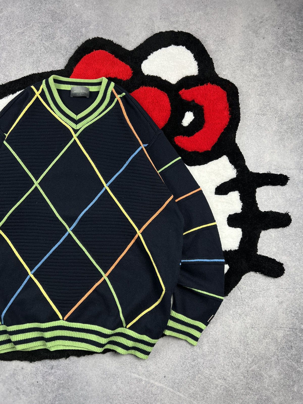 Carlo Colucci Vintage Carlo Colucci 3D Coogi Style Cable Knit Boxy Sweater Size US L / EU 52-54 / 3 - 3 Thumbnail