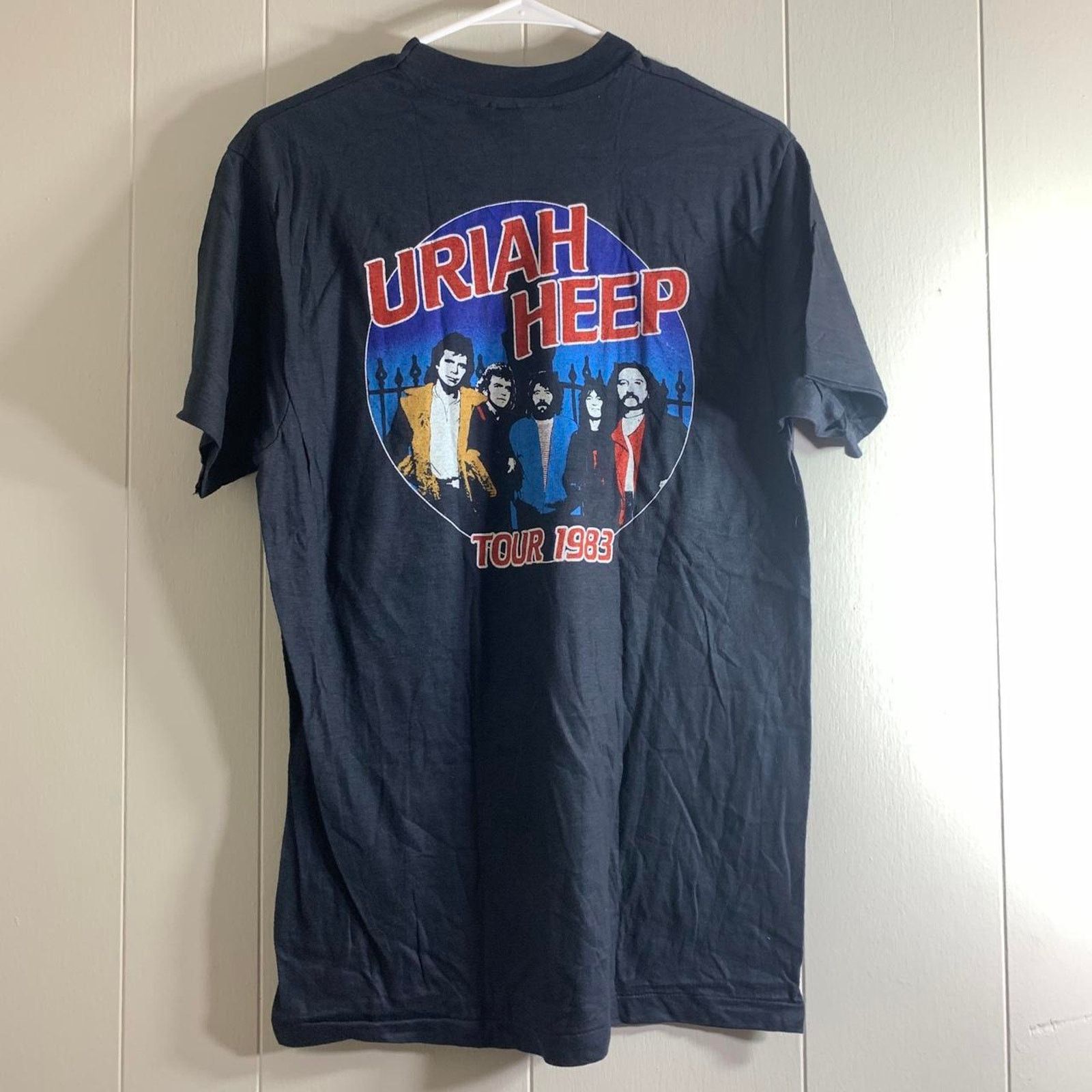 Hanes 1983 URIAH HEEP Head First Tour single stitch tee shirt M Size US M / EU 48-50 / 2 - 6 Thumbnail