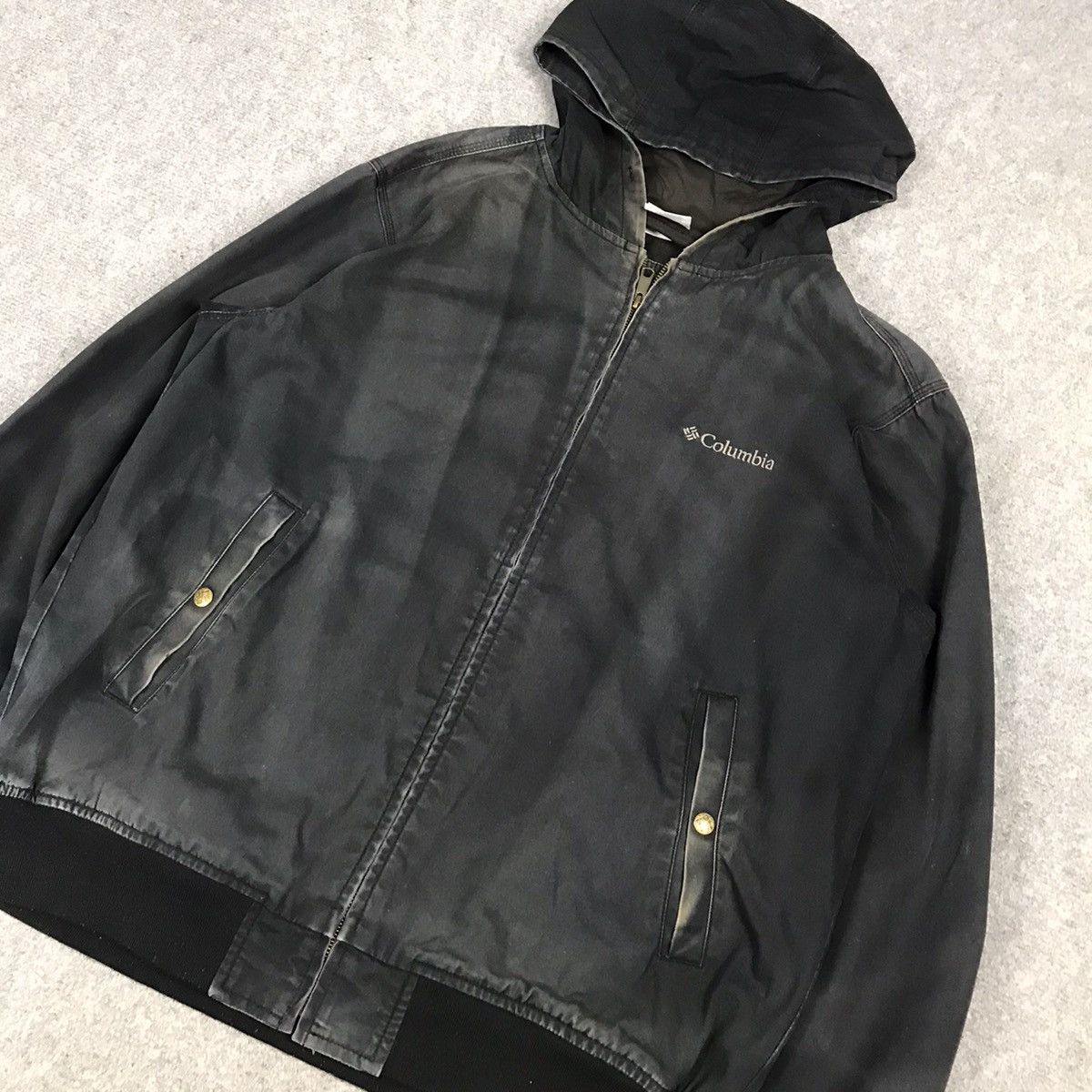 Columbia × Vintage COLUMBIA BLACK FADED ZIPPER HOODIES JACKET Size US XL / EU 56 / 4 - 5 Thumbnail