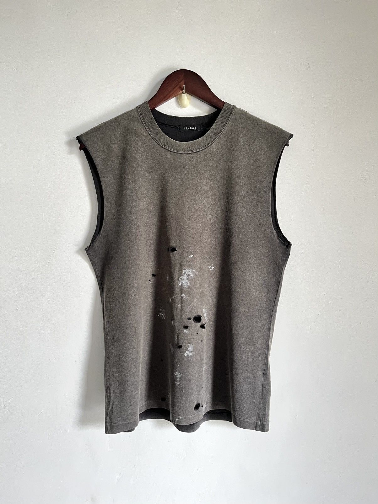 Y's × Yohji Yamamoto Thrashed Sun Faded Tank Top Size US M / EU 48-50 / 2 - 1 Thumbnail