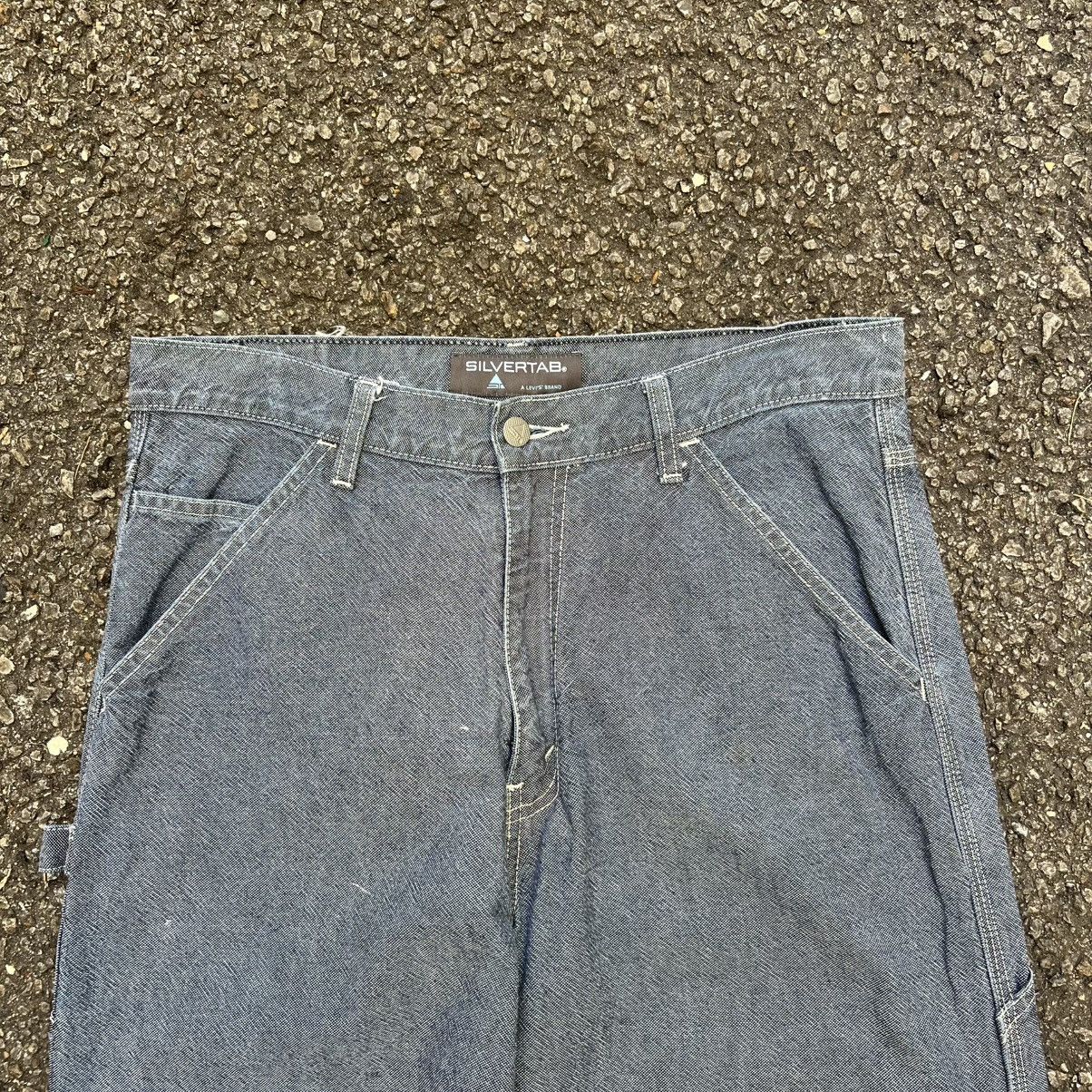 Levi's Vintage Levis Silver Tab Baggy Loose Carpenter Denim Jeans Size US 32 / EU 48 - 4 Thumbnail