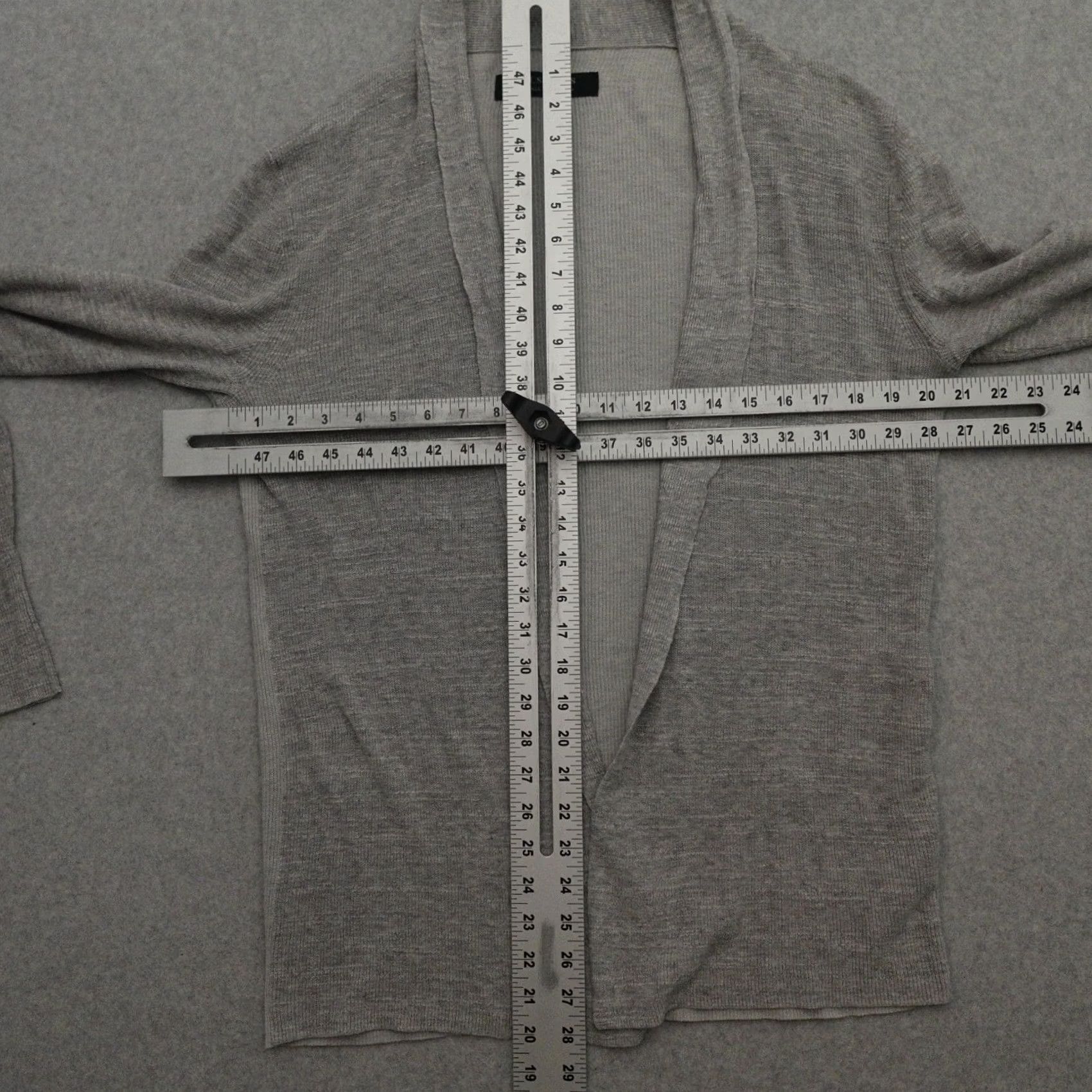 Allsaints ALLSAINTS Cardigan Shirt XS Gray Long Sleeve Knit Merino Wool Open Knit Women Size XS / US 0-2 / IT 36-38 - 3 Thumbnail