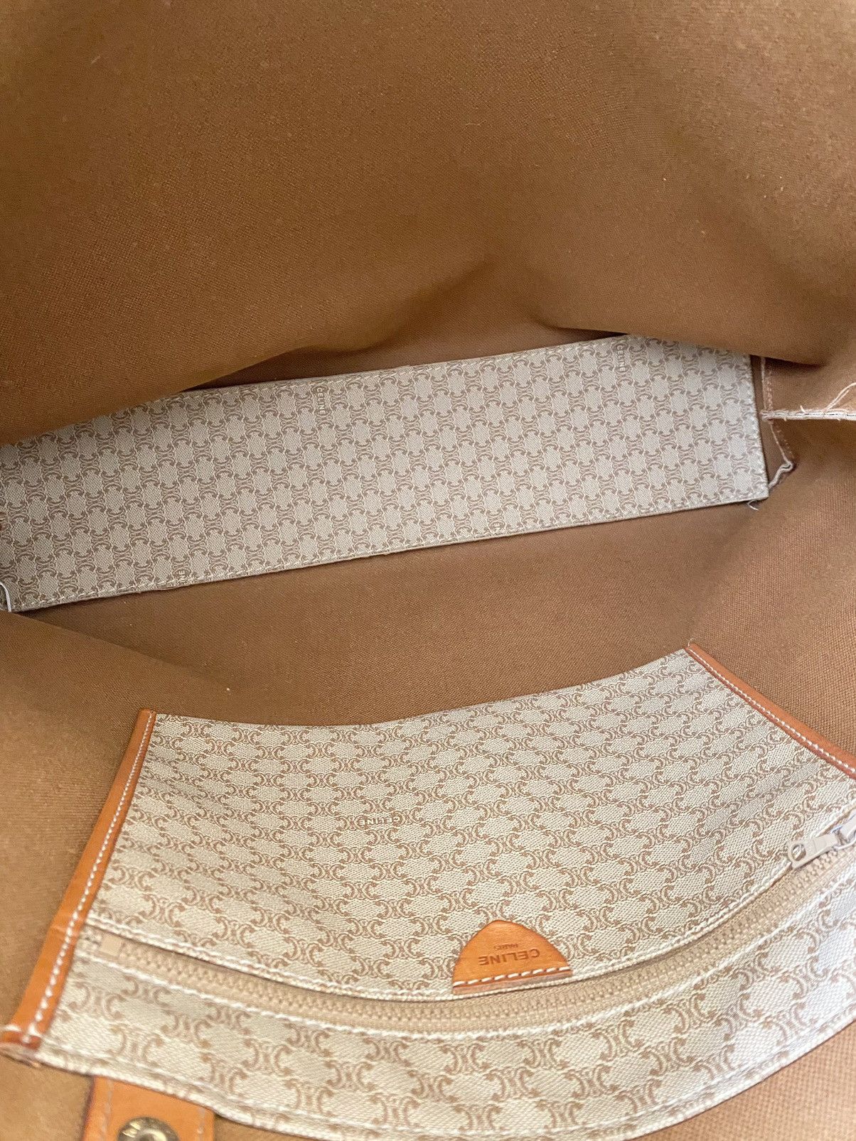 Celine Vintage CELINE Macadam PVC & Leather Tote Bag Size ONE SIZE - 10 Thumbnail
