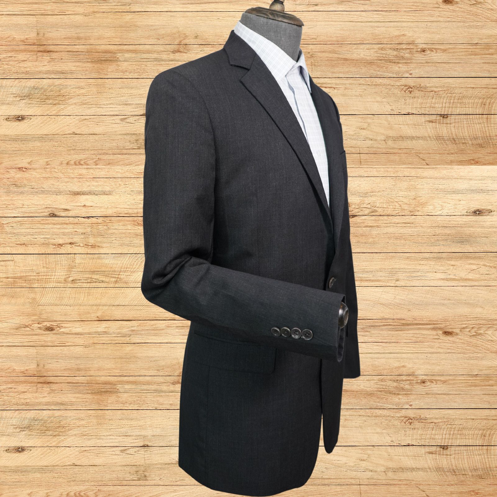 Brooks Brothers Brooks Brothers 1818 Fitzgerald X Estrato Mens 40L Charcoal Size 40L - 2 Thumbnail