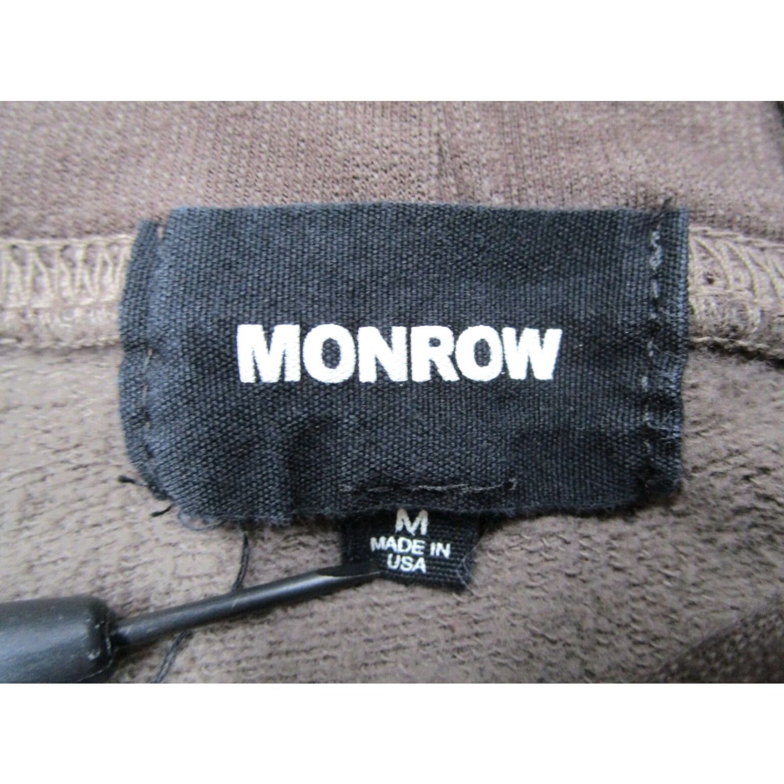 MONROW VINTAGE Monrow Hoodie Womens Medium Pullover Brown Cotton Blend Fleece Kangaroo Pocket Casual Outdoor Made in USA Size M / US 6-8 / IT 42-44 - 3 Thumbnail