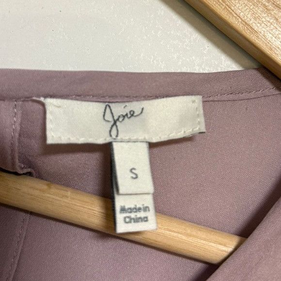 Joie Joie Mauve Short Sleeve Silk Blouse Small Size S / US 4 / IT 40 - 6 Thumbnail