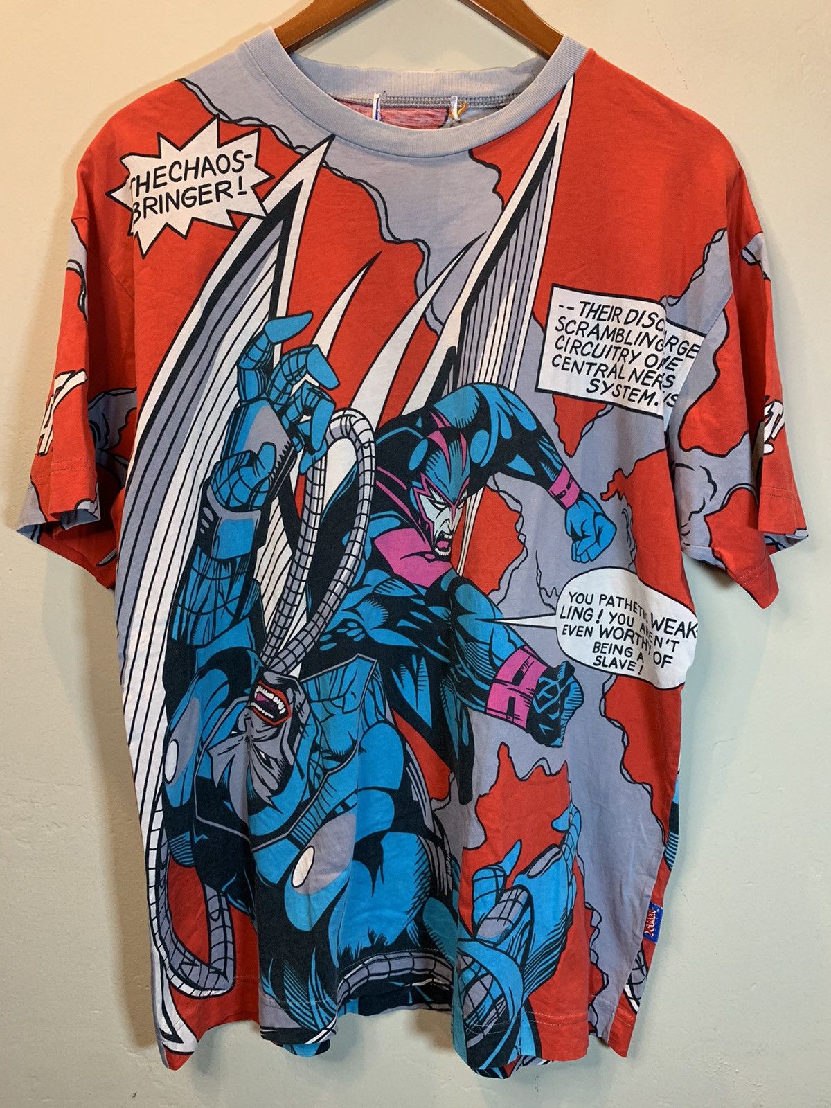 Marvel Comics × Vintage *RARE* Vintage Archangel vs Apocalypse Marvel Mega AOP Shirt Size US L / EU 52-54 / 3 - 1 Thumbnail