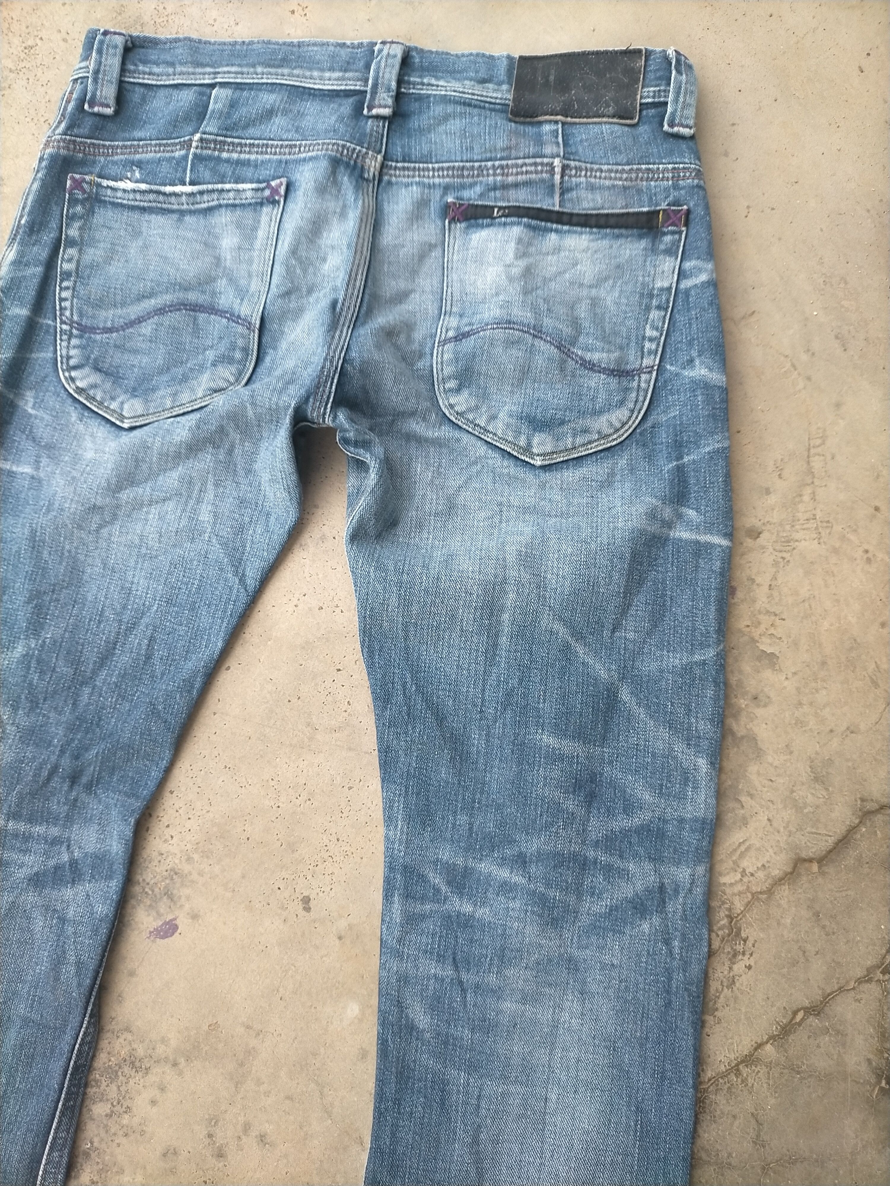 Lee × Takeo Kikuchi 🔥 Distressed Lee x Takeo Kikuchi Washed Skinny Jeans Size US 31 - 7 Thumbnail