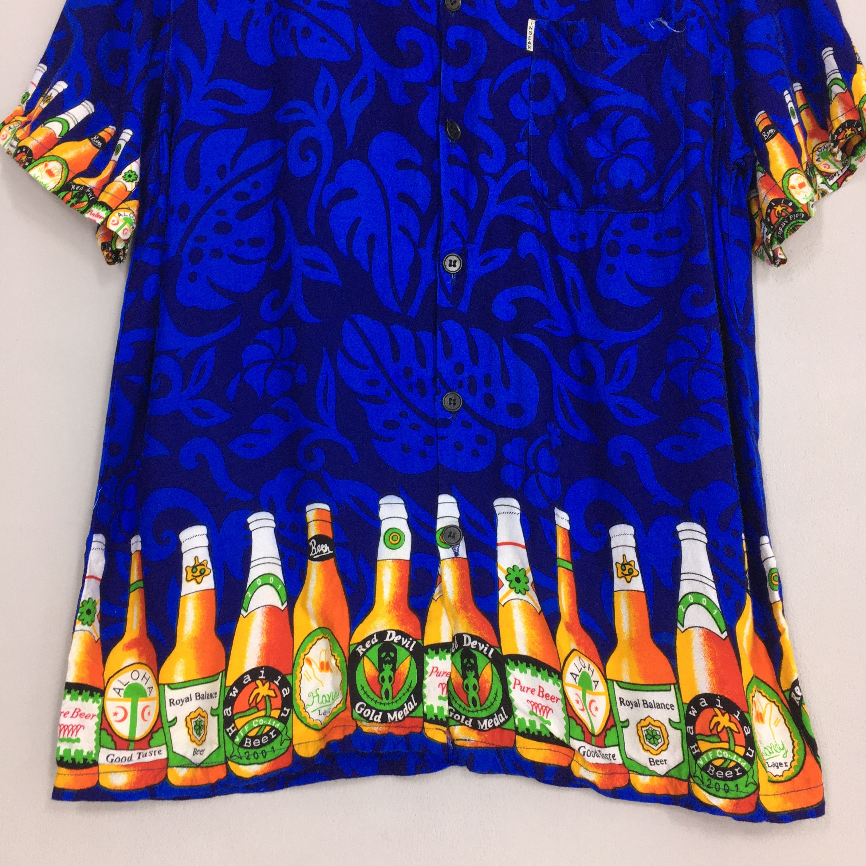 Other Vintage Hawaii Tequila Beer Aloha Wear Shirt Blue Large Size US L / EU 52-54 / 3 - 3 Thumbnail