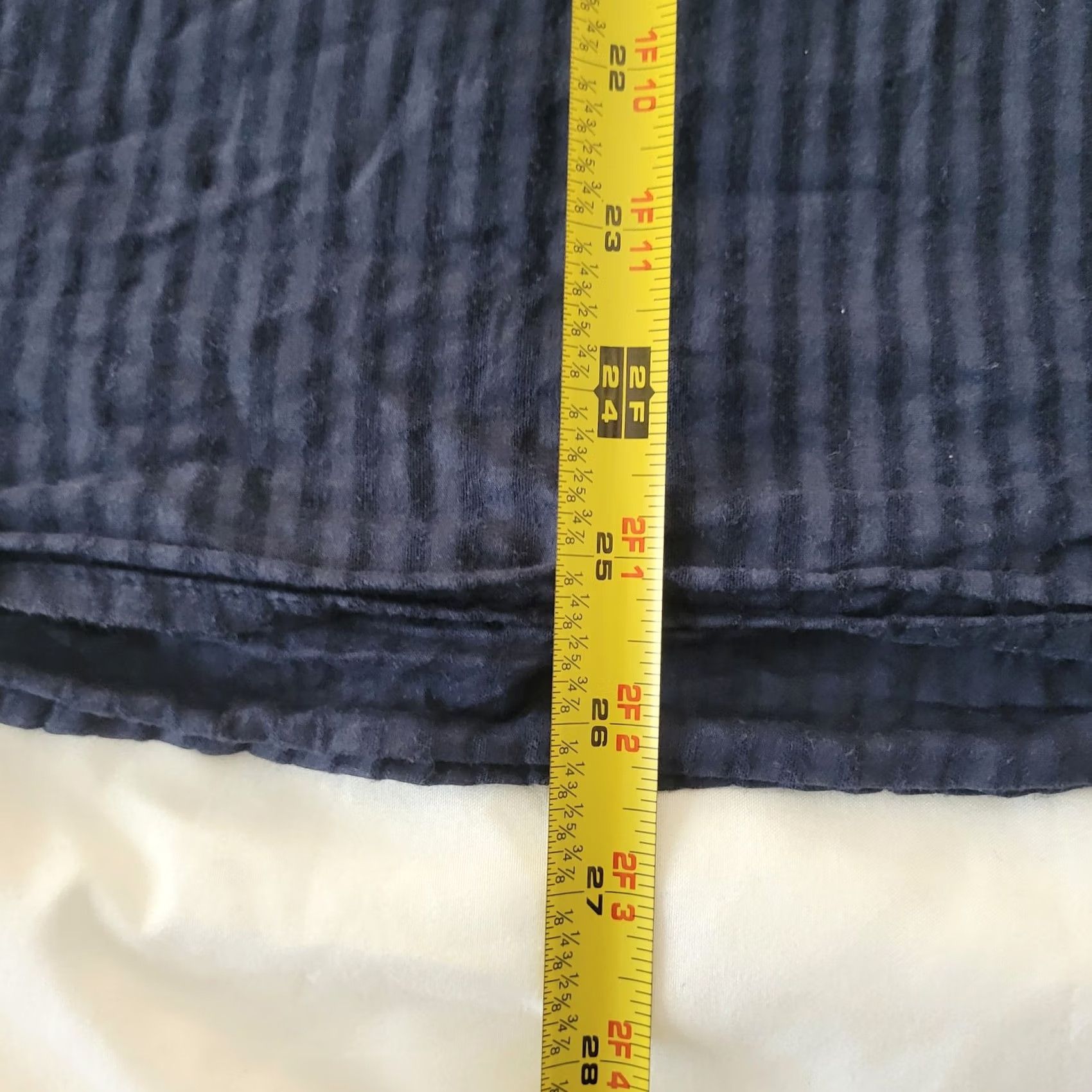 Vintage Lane Bryant Blouse Womens 20 Blue Striped Lace Yoke Long Sleeve Boho Top Cotton Size 3XL / US 20-22 - 5 Thumbnail