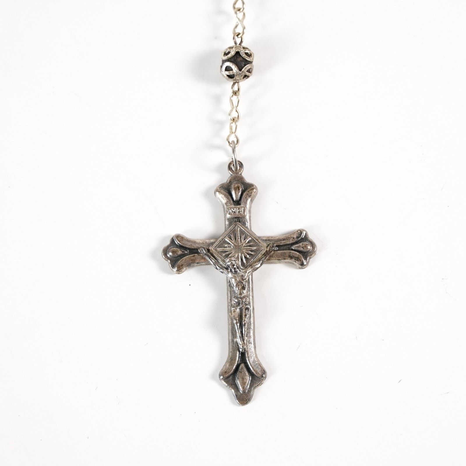 Other Rosary Prayer Beads Chain Necklace Mary Jesus Cross Crucifix Size ONE SIZE - 4 Thumbnail