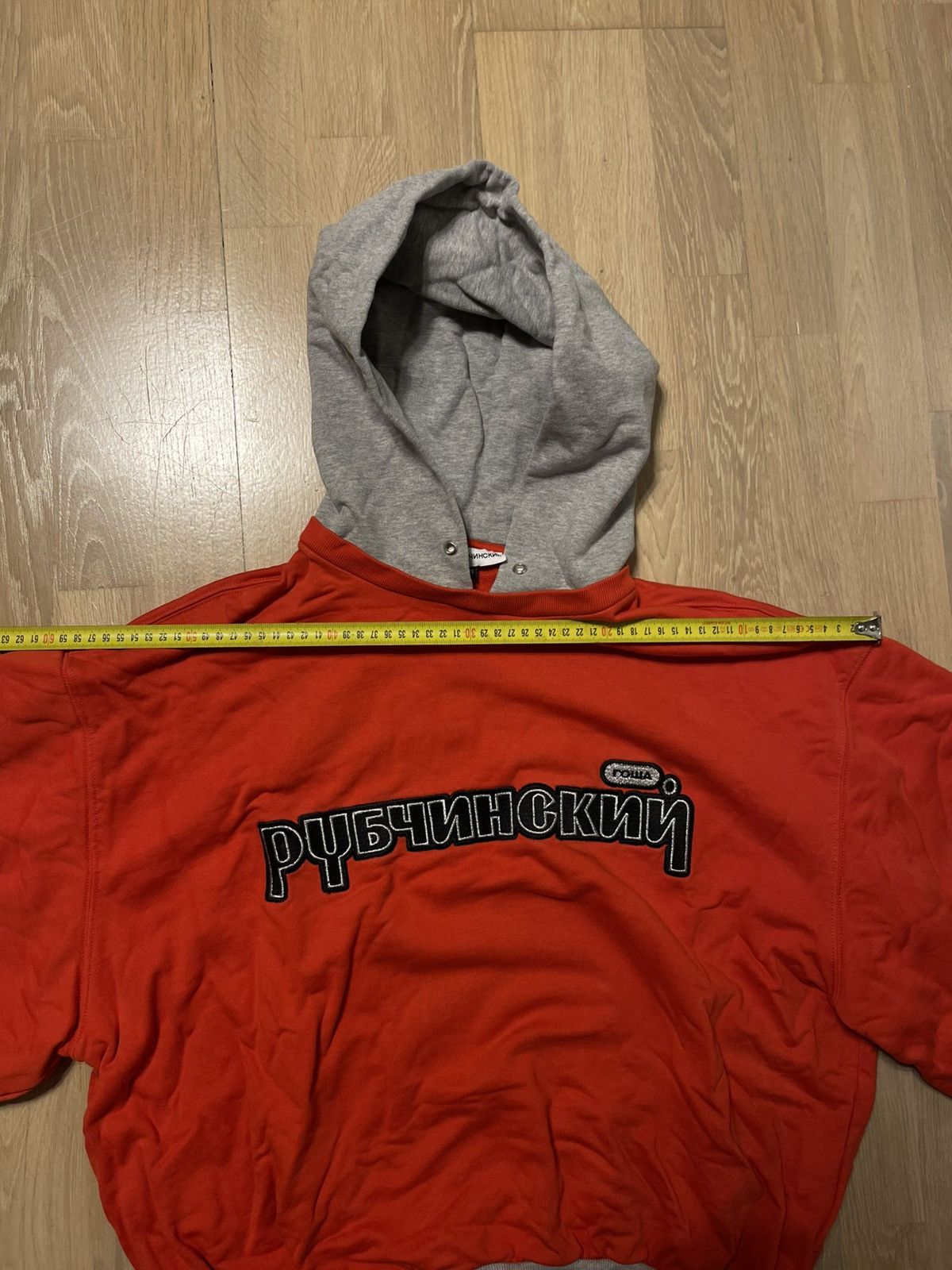Gosha Rubchinskiy GOSHA RUBCHINSKIY COMBO HOODIE RED GRAY Size US XS / EU 42 / 0 - 8 Thumbnail