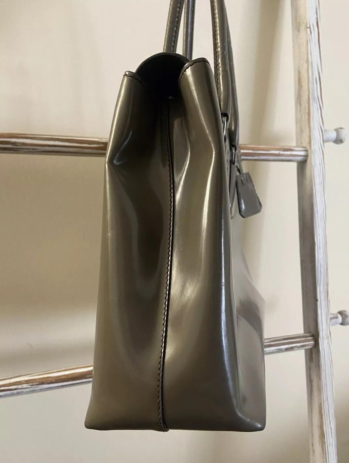 Prada Prada Spazzolato matte gray patent leather hand tote bag Size ONE SIZE - 5 Thumbnail