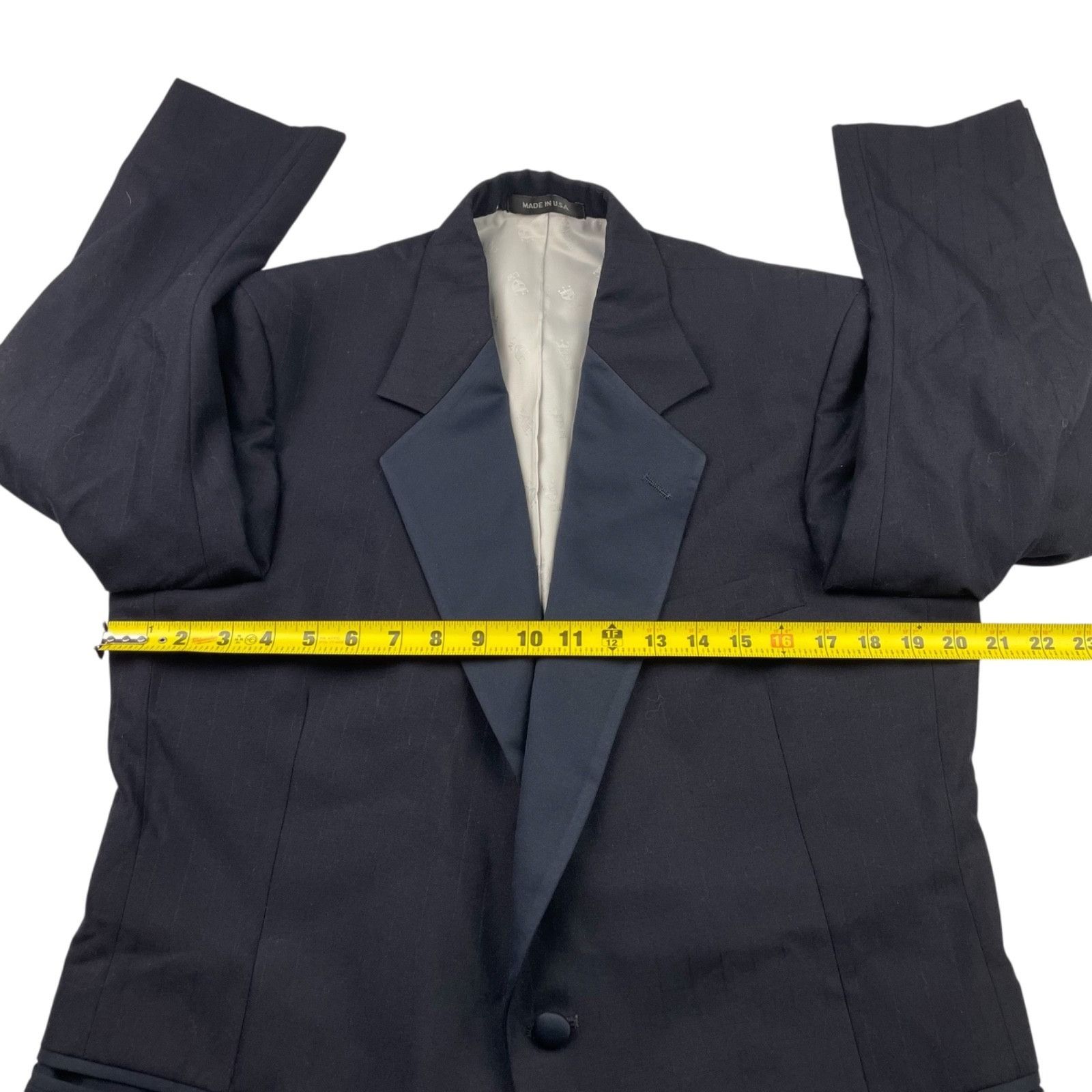 Other VTG Lord West Men's Satin Lapel 1-Button Tuxedo Suit Navy • Size 42R - 8 Thumbnail