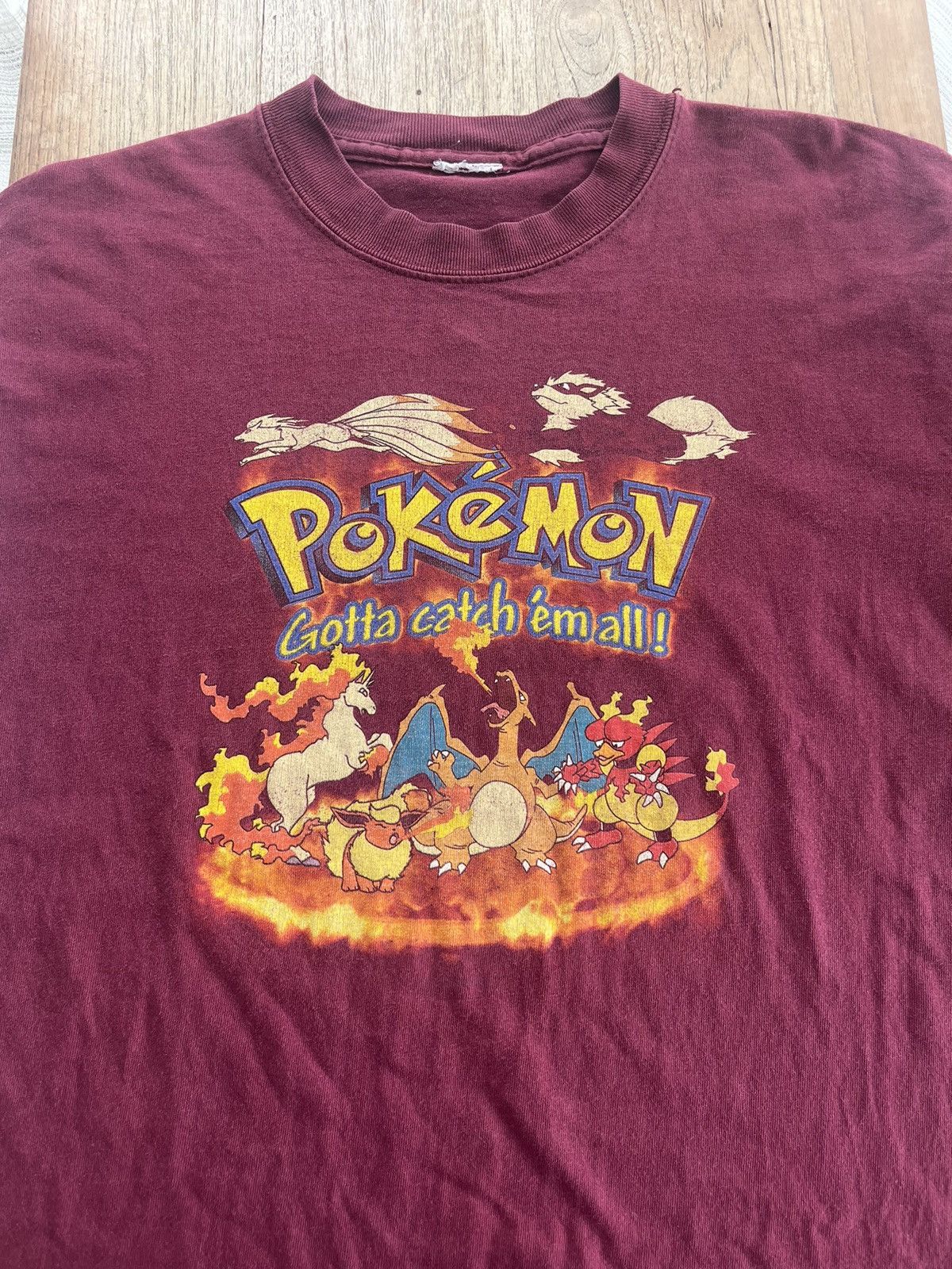 Nintendo × Pokemon × Vintage Vintage Pokemon Nintendo ( Red/Fire ) 1999’s kid size Tshirt Size US M / EU 48-50 / 2 - 3 Thumbnail