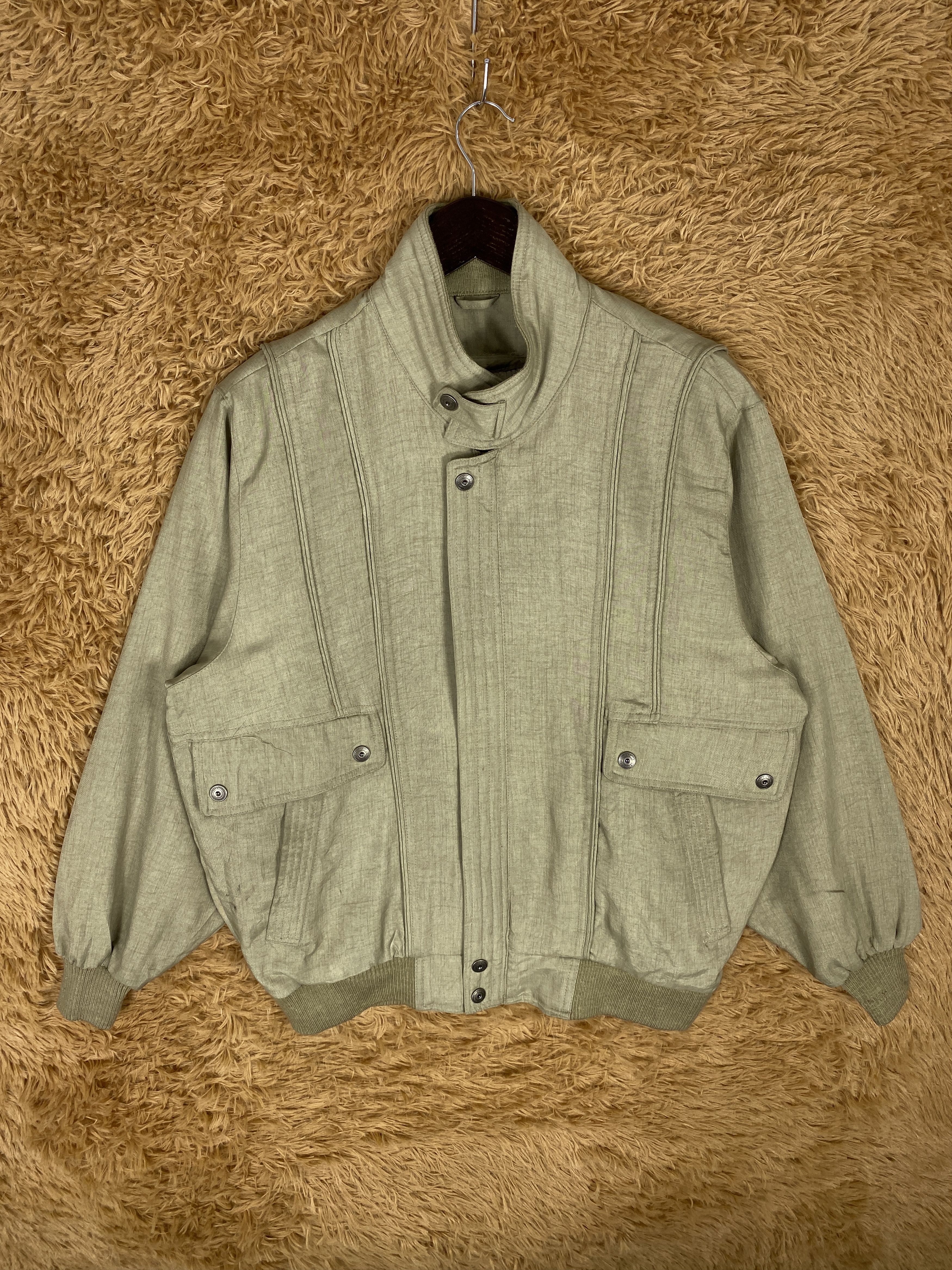 image of Vintage Volunt Fleece Lining Jacket in Dark Cream, Men's (Size Small)