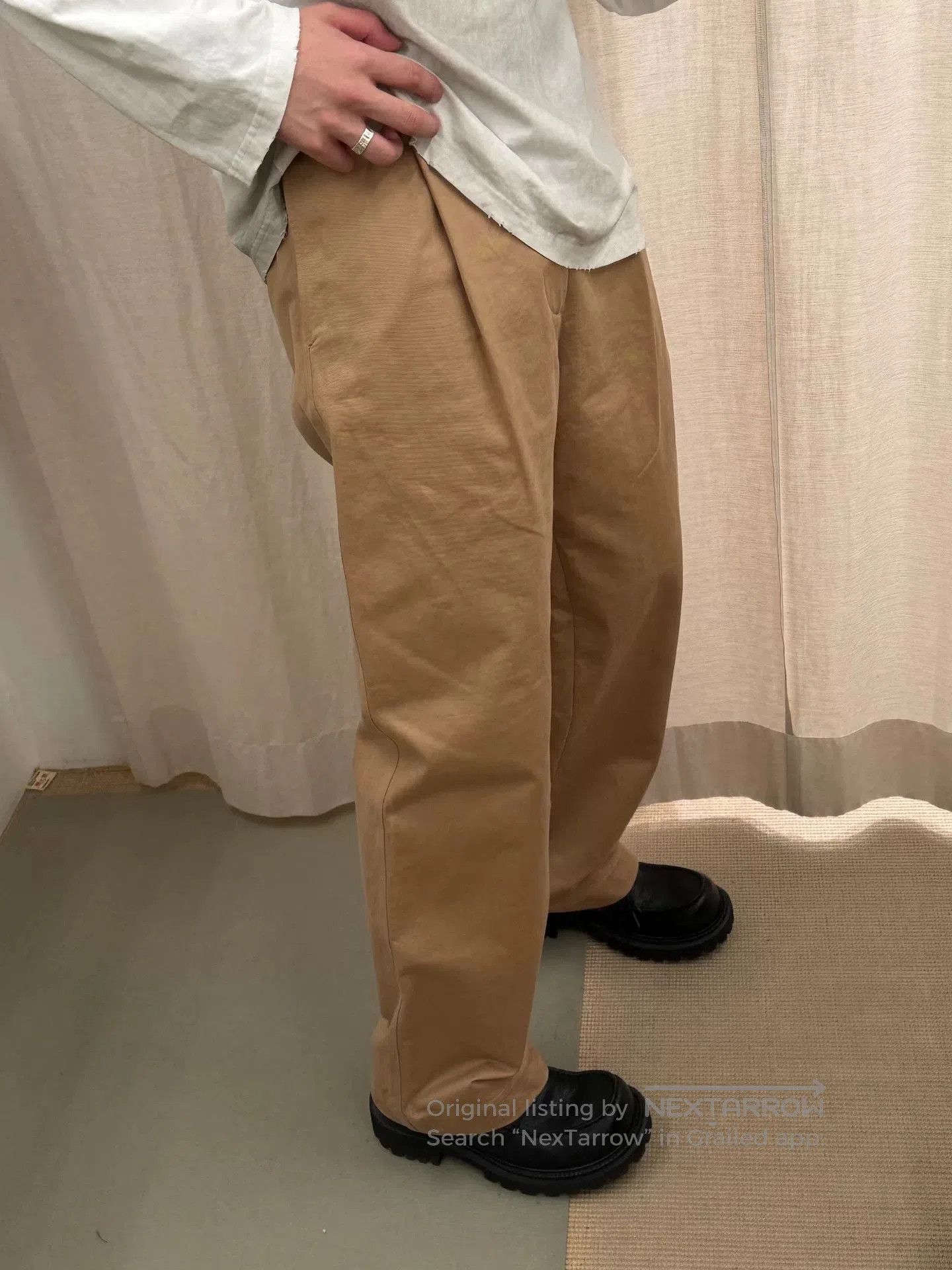Auralee Versatile Beige Chinos for Every Occasion. Size US 26 / EU 42 - 2 Thumbnail
