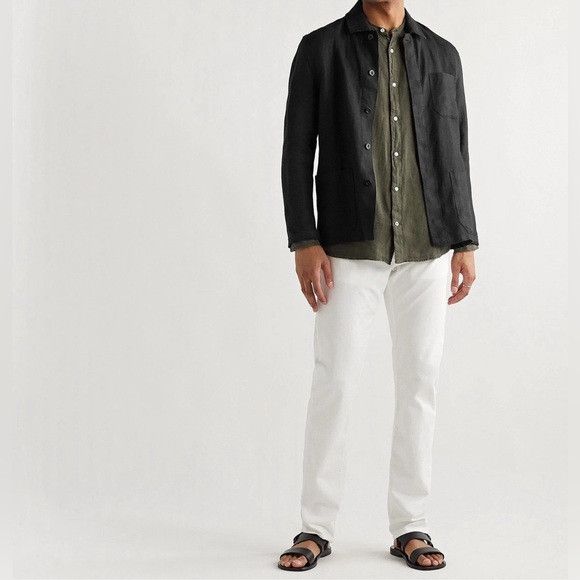 NN07 NN07 Linen Oscar Blazer in Black Size US XL / EU 56 / 4 - 1 Thumbnail