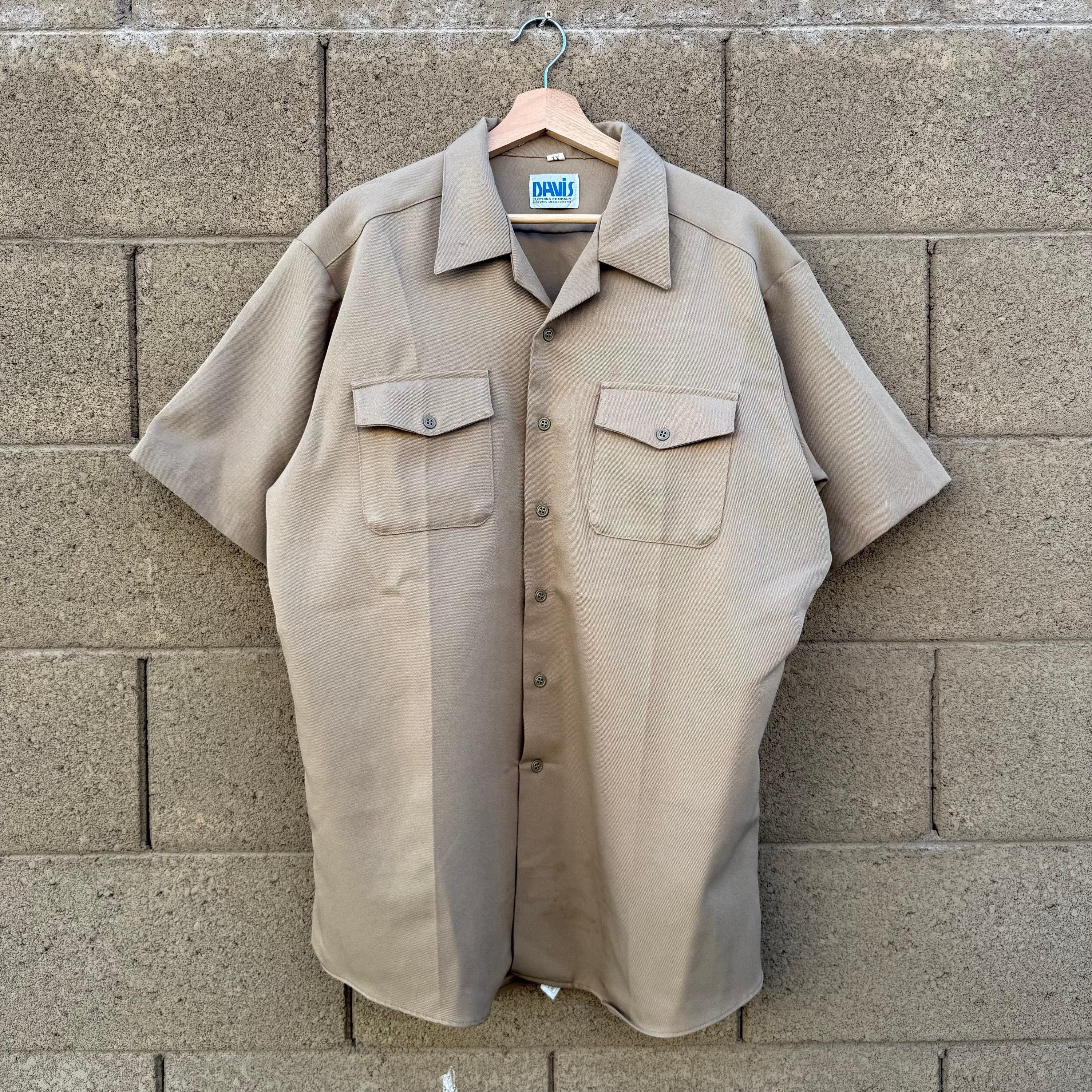 Vintage 80's US Military Khaki Short Sleeve Button Down Shirt Size US XL / EU 56 / 4 - 1 Thumbnail