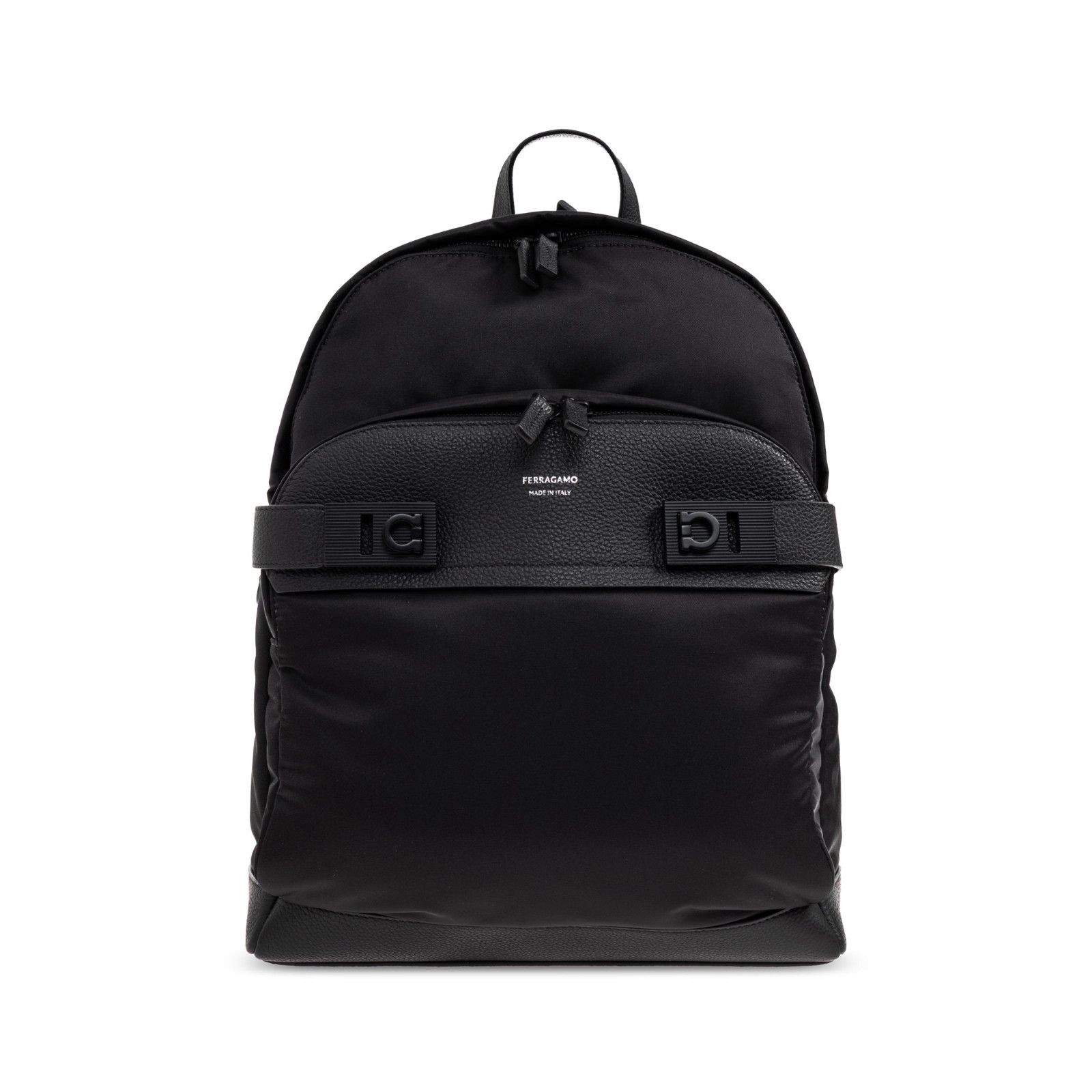 Salvatore Ferragamo FERRAGAMO Black Grained Leather Backpack New & Authentic Size ONE SIZE - 1 Thumbnail