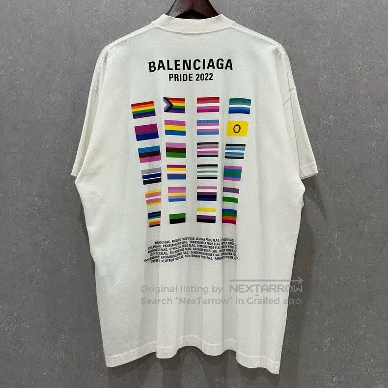 Balenciaga Balenciaga Double Portrait Multinational Flag Printed Logo Size US S / EU 44-46 / 1 - 2 Thumbnail