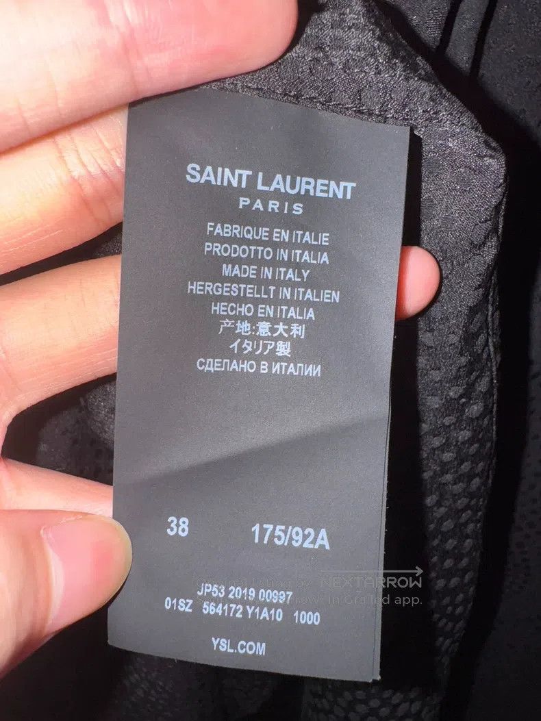 Saint Laurent Paris Saint Laurent Paris Starry Mulberry Silk Polka Dot Shirt Size XS / US 0-2 / IT 36-38 - 8 Thumbnail