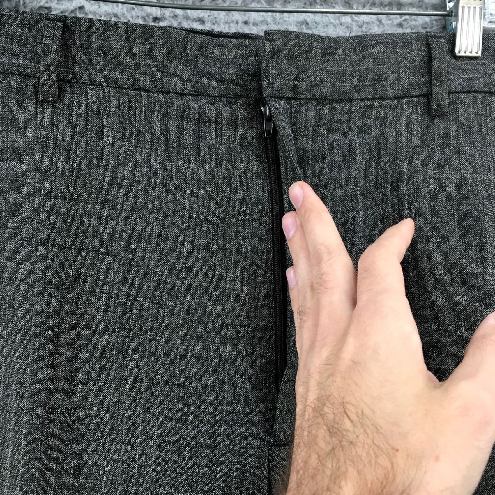 Banana Republic Banana Republic Dress Pants Mens 38/30 Gray Wool Blend Flat Front Mid Rise Zip Pants Mens Regular Gray Wool Blend Flat Front Zip Size US 38 / EU 54 - 3 Thumbnail