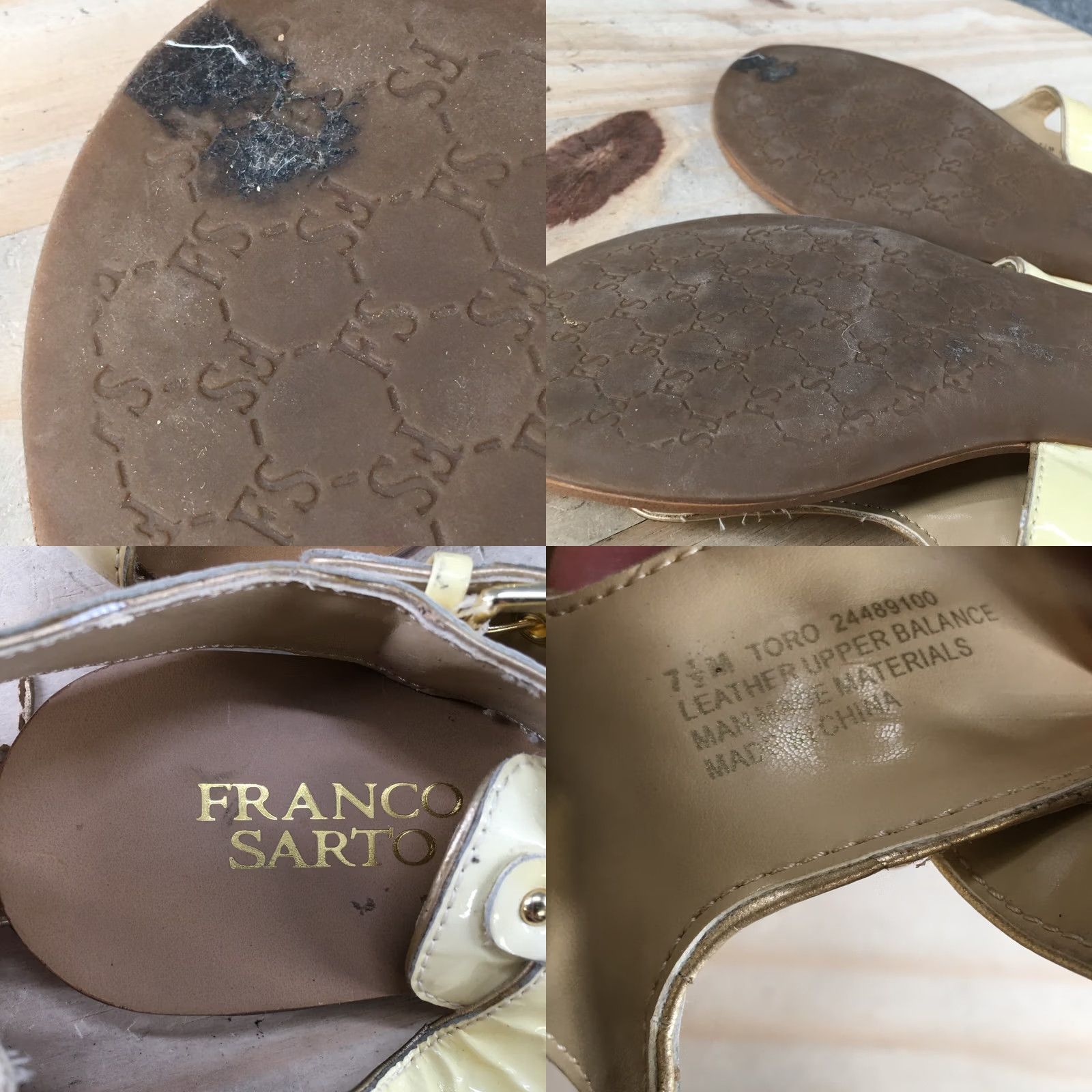 Franco Sarto Franco Sarto Sandals Womens 7.5 M Toro Ankle Strap Flats Yellow Leather Flats Sandal Casual Women, TS Toro, Yellow Leather Size US 8 / IT 38 - 9 Thumbnail