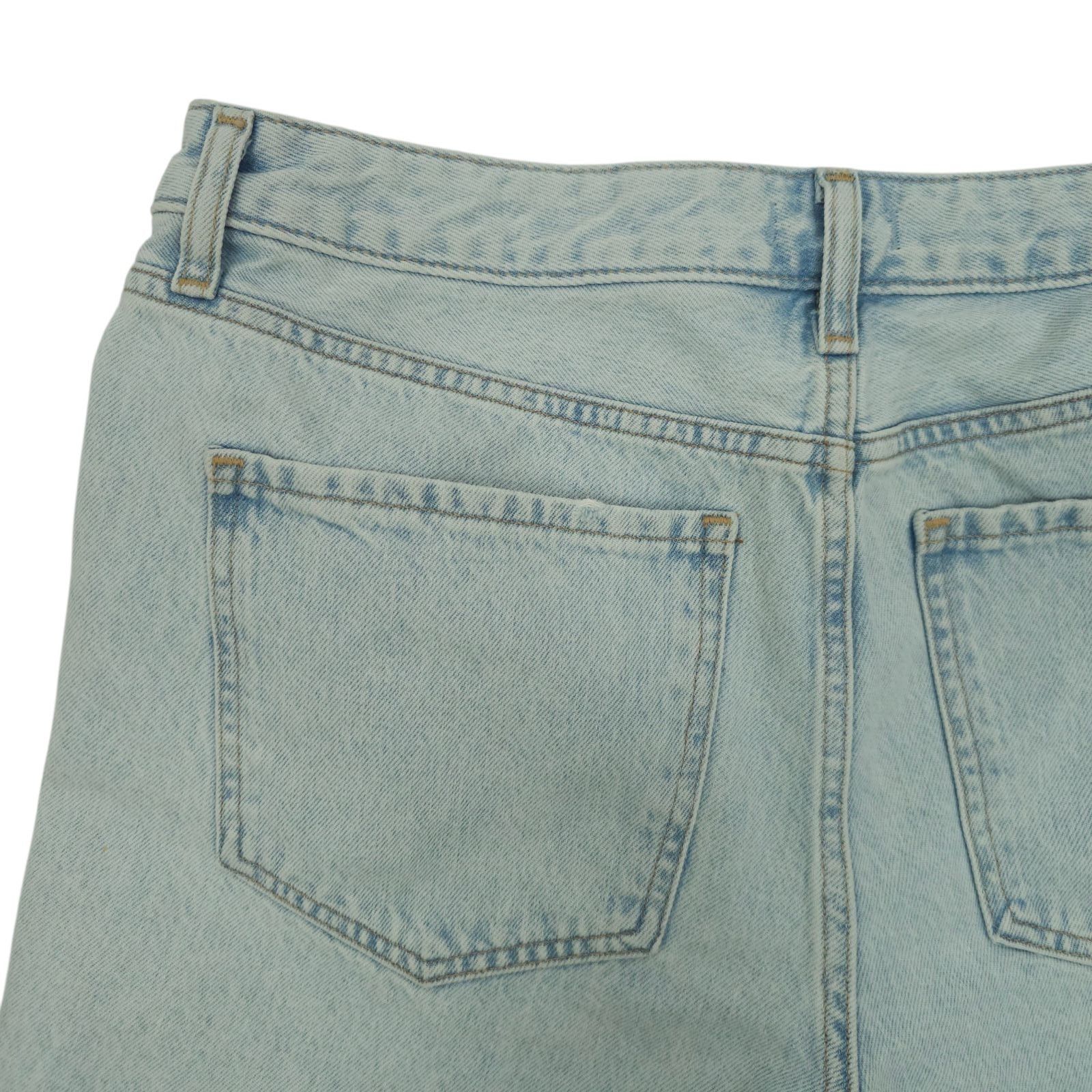 Express Express Denim Shorts Womens 10 Light Wash Boho Mid Rise Raw Size 32" / US 10 / IT 46 - 14 Thumbnail