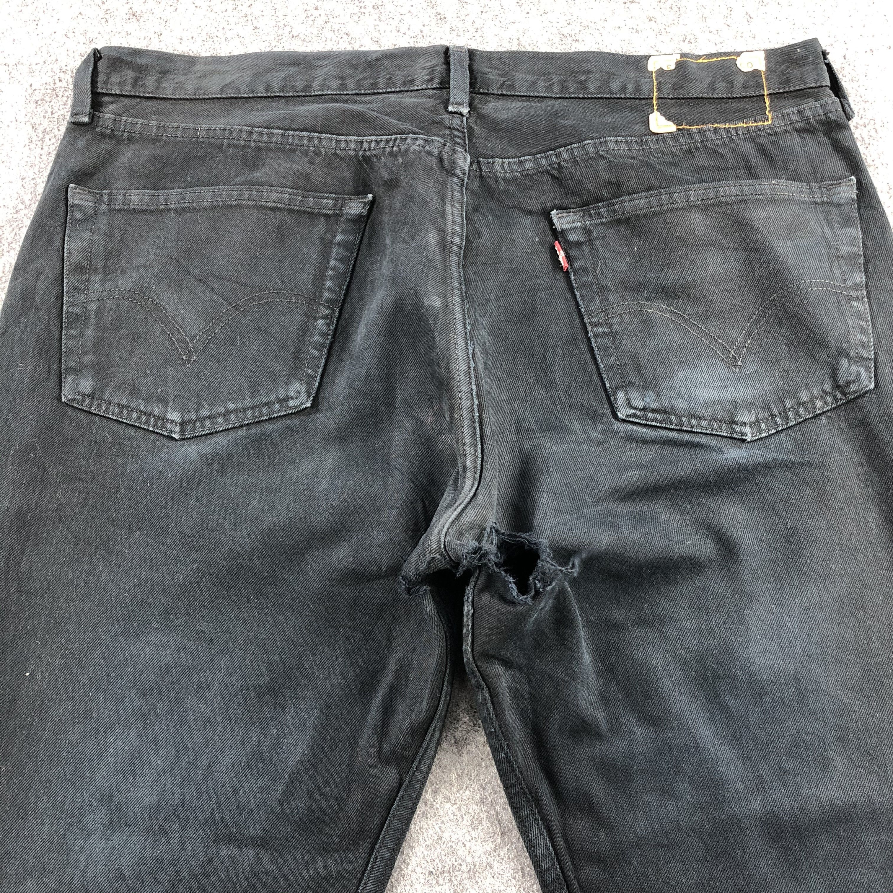 Levi's Vintage 90s Distress Levis 501 Jeans-J1398 Size US 40 / EU 56 - 4 Thumbnail
