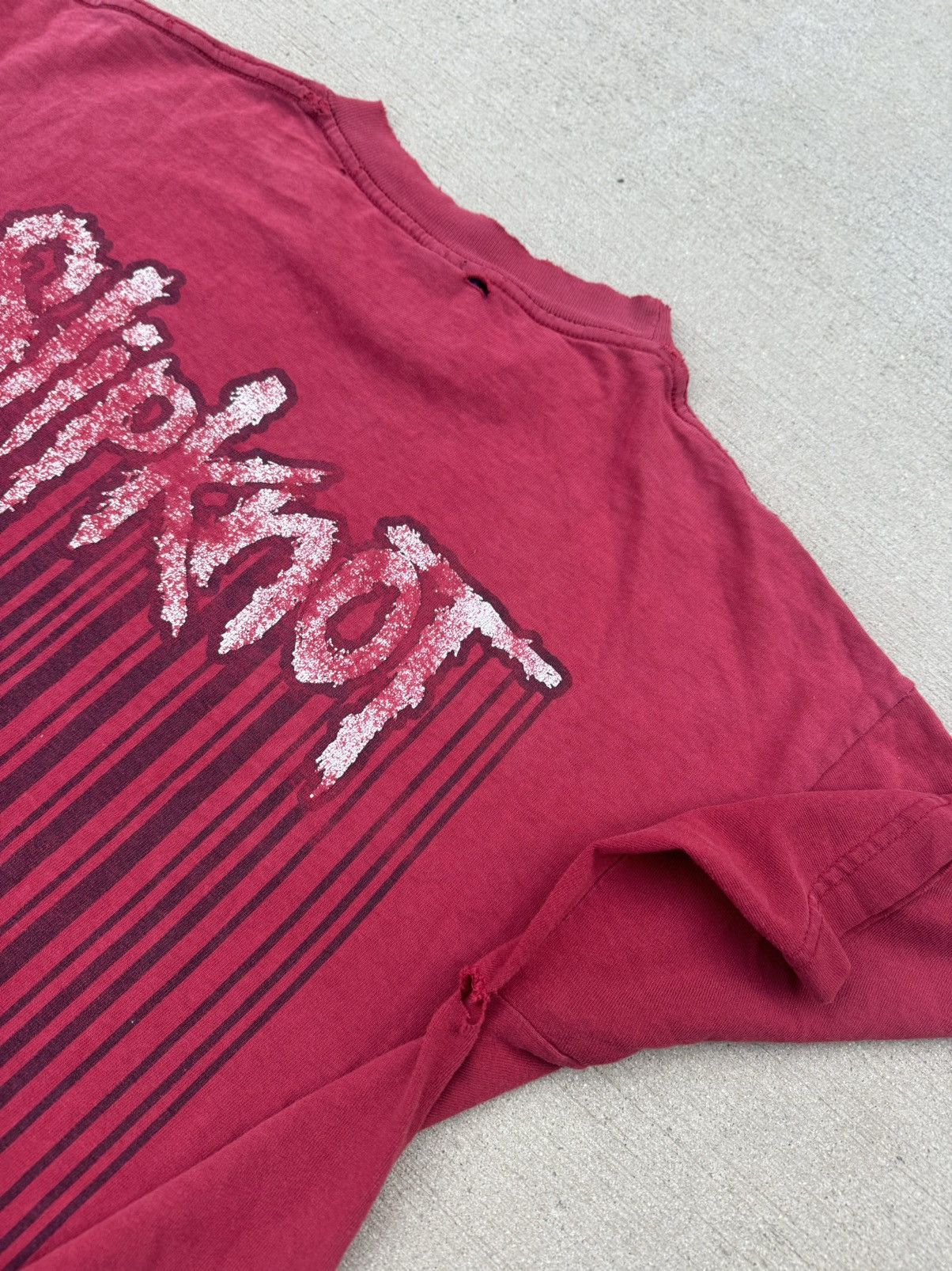 Band Tees × Slipknot × Vintage Thrashed 1999 SlipKnot Bar Code double sided Grail Rare 90s Size US L / EU 52-54 / 3 - 5 Thumbnail