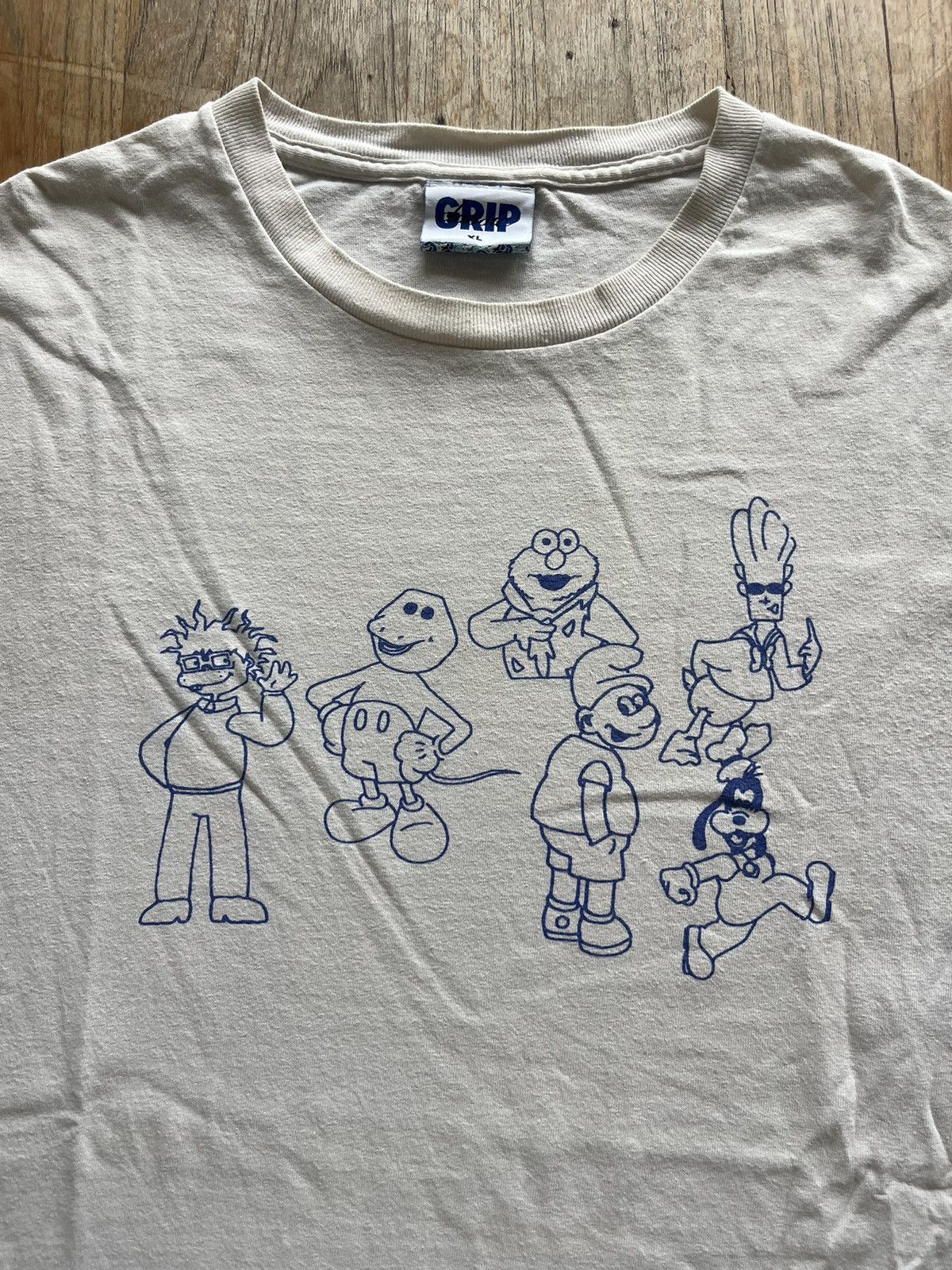 Cartoon Network × Disney Funny Grip Classic parody cartoon T-shirt Size US XL / EU 56 / 4 - 3 Thumbnail