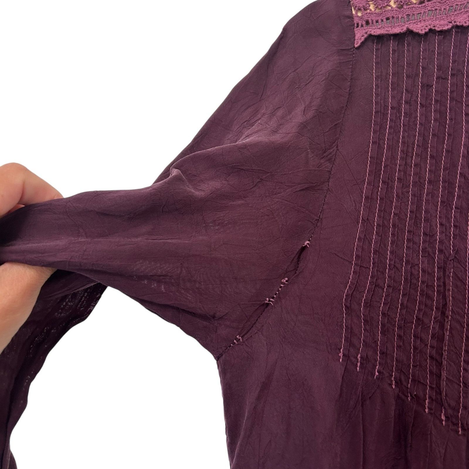 Johnny Was Johnny Was Purple Lace Tunic Dress Sz S Size S / US 4 / IT 40 - 9 Thumbnail