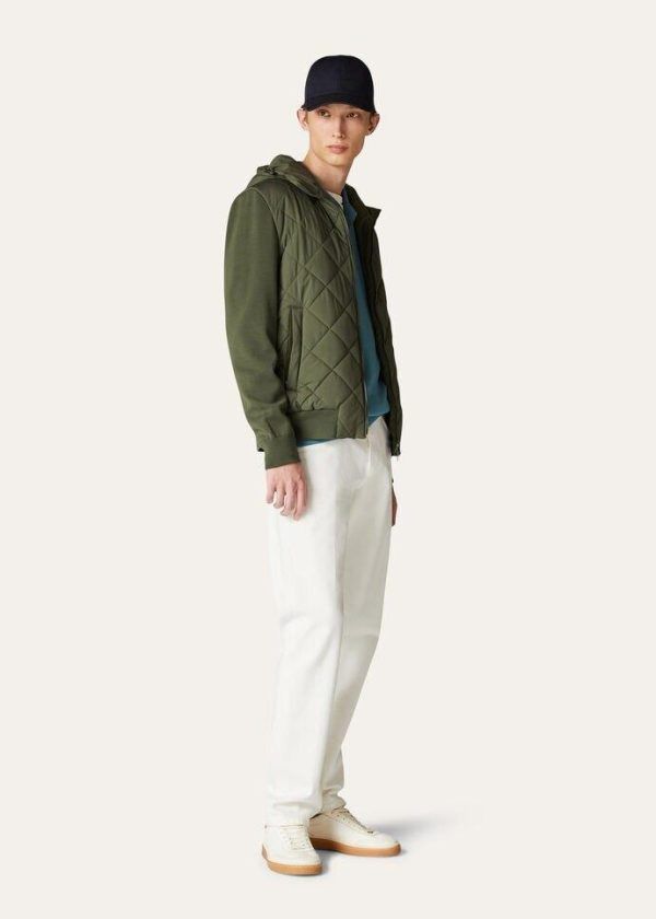 Loro Piana o1srvl11e1224 Ampay Bomber Jacket in Green Size US XL / EU 56 / 4 - 3 Thumbnail