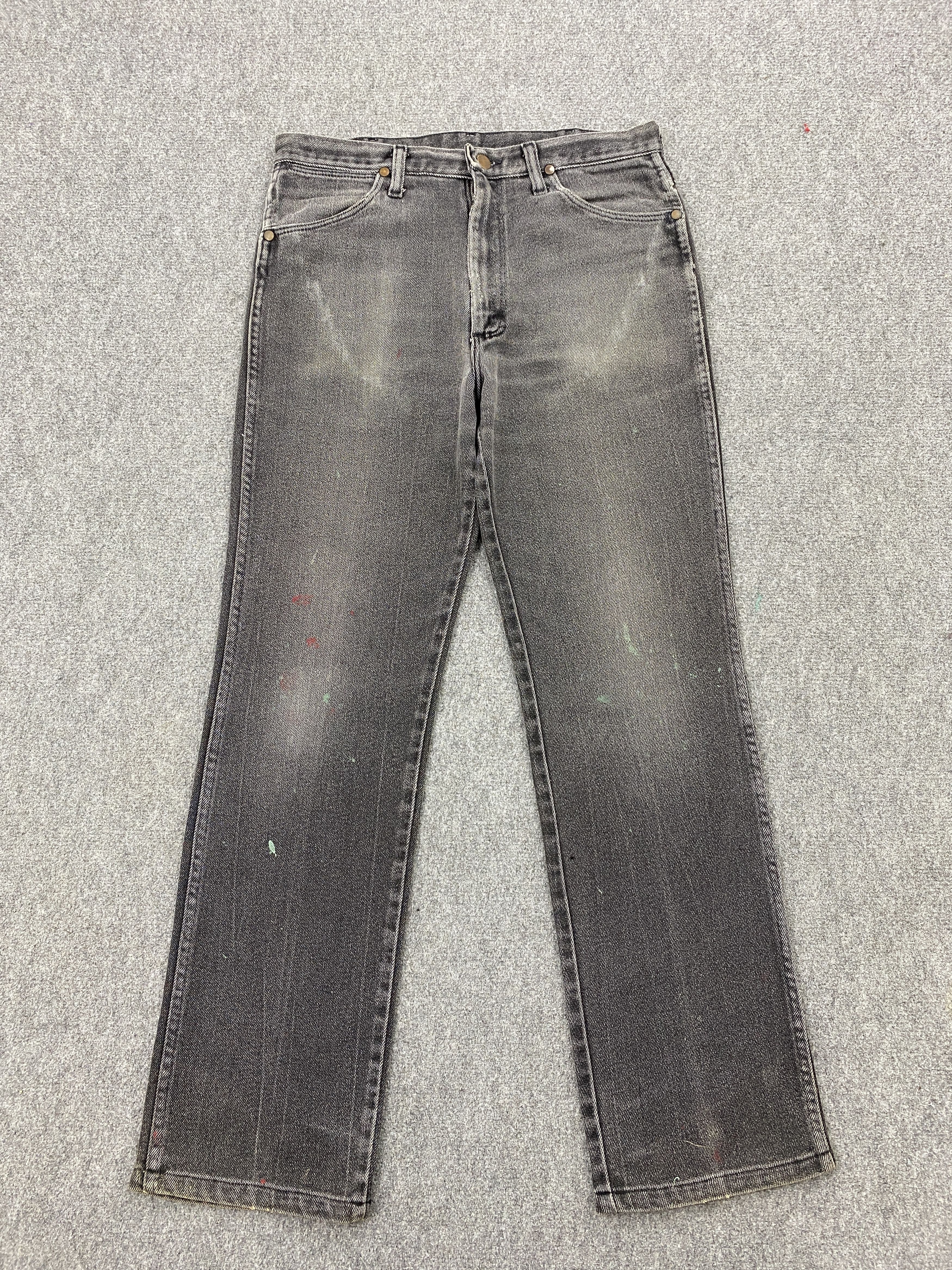 Vintage × Wrangler Vintage Wrangler Faded Black Bootcut Denim Jeans Size US 31 - 1 Thumbnail
