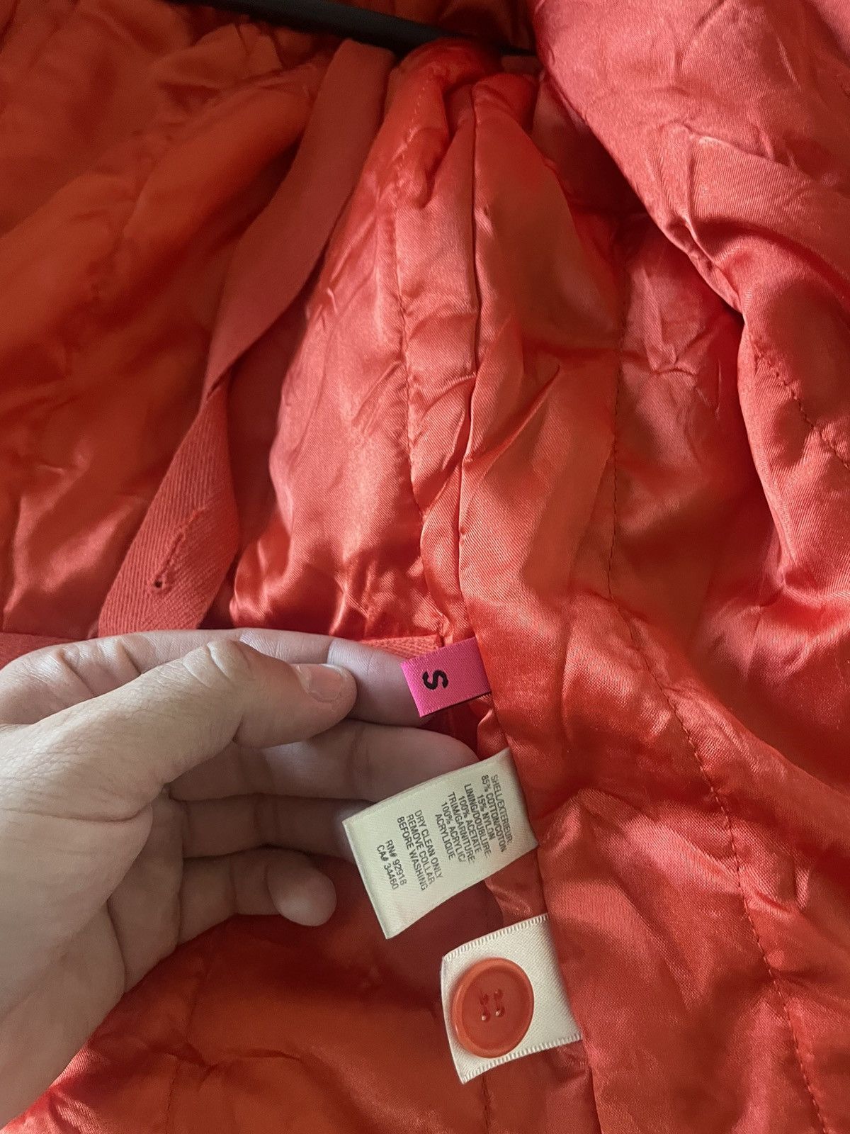 Juicy Couture Women’s Juicy Couture Y2K Orange Bomber Jacket Faux Fur Size S / US 4 / IT 40 - 13 Thumbnail