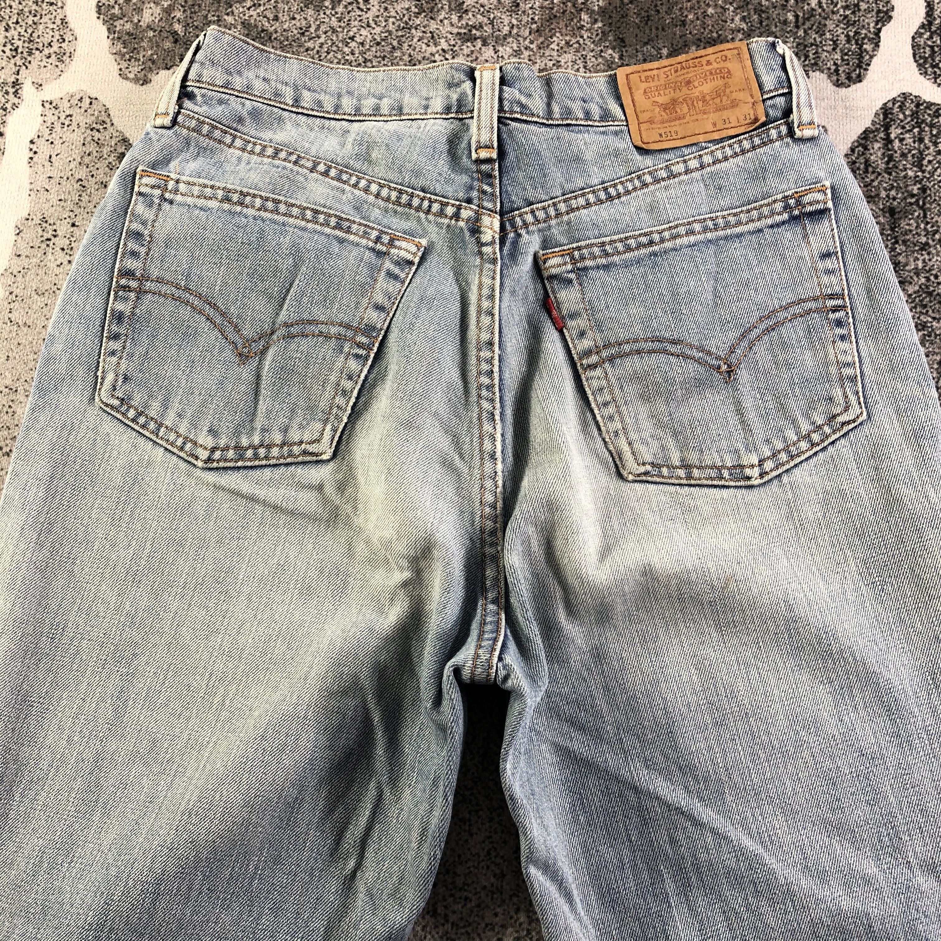 Levi's Vintage Levis Jeans 519 Ripped Medium Wash KJ2494 Size US 27 - 4 Thumbnail