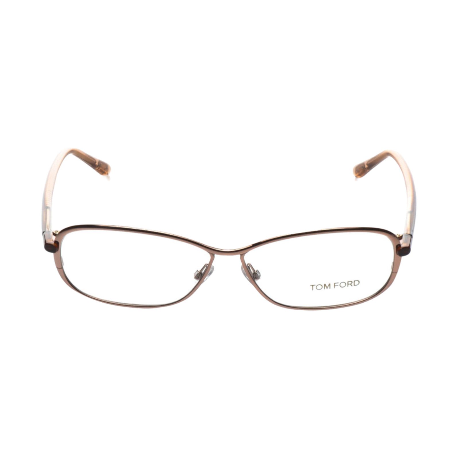 Tom Ford Tom Ford Eyeglasses Rose/Peach Shaded Brown Temples FT5161 Size ONE SIZE - 1 Thumbnail