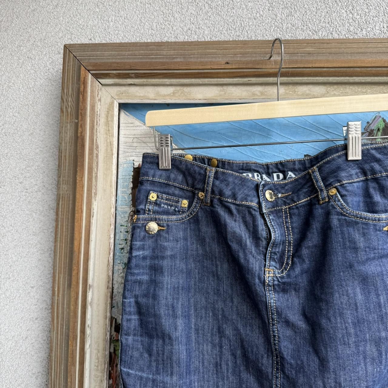 Prada Prada Mini Jeans Skirt y2k Size 27" / US 4 / IT 40 - 5 Thumbnail