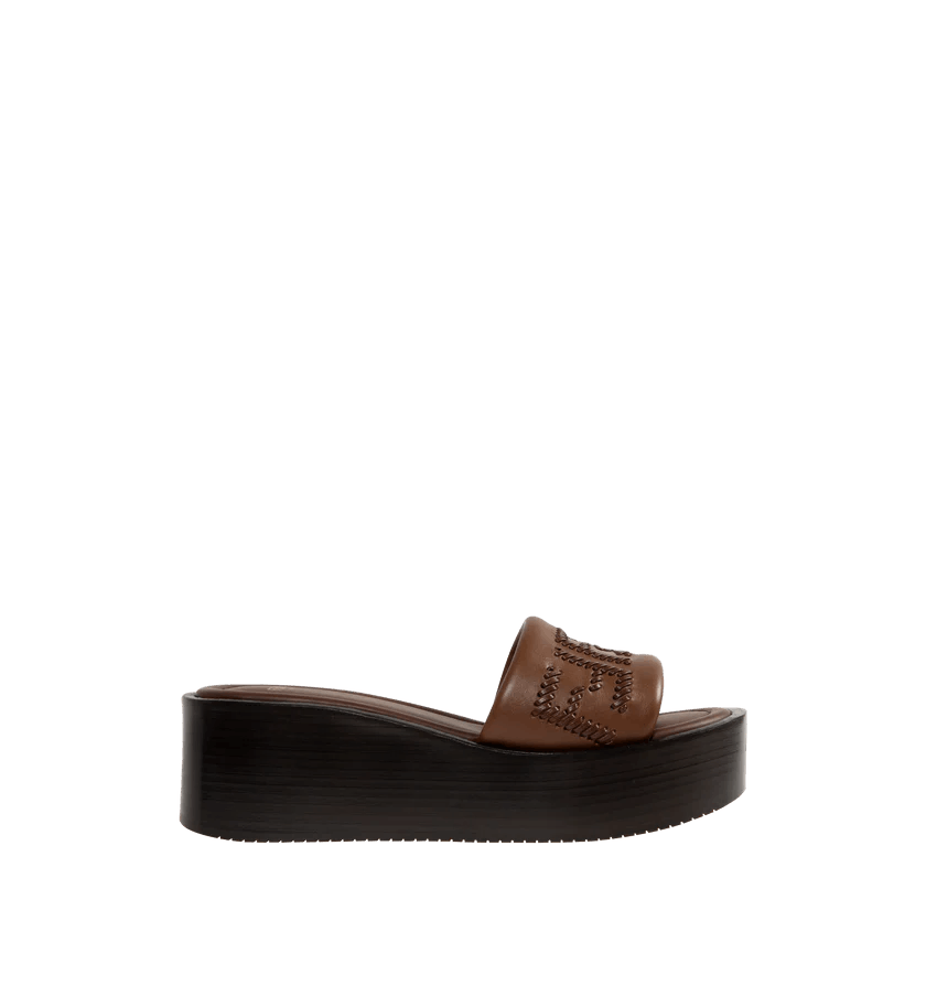 Fendi o1h1sh11225 Sunshine Platform Slide in Brown Size US 9 / IT 39 - 1 Thumbnail