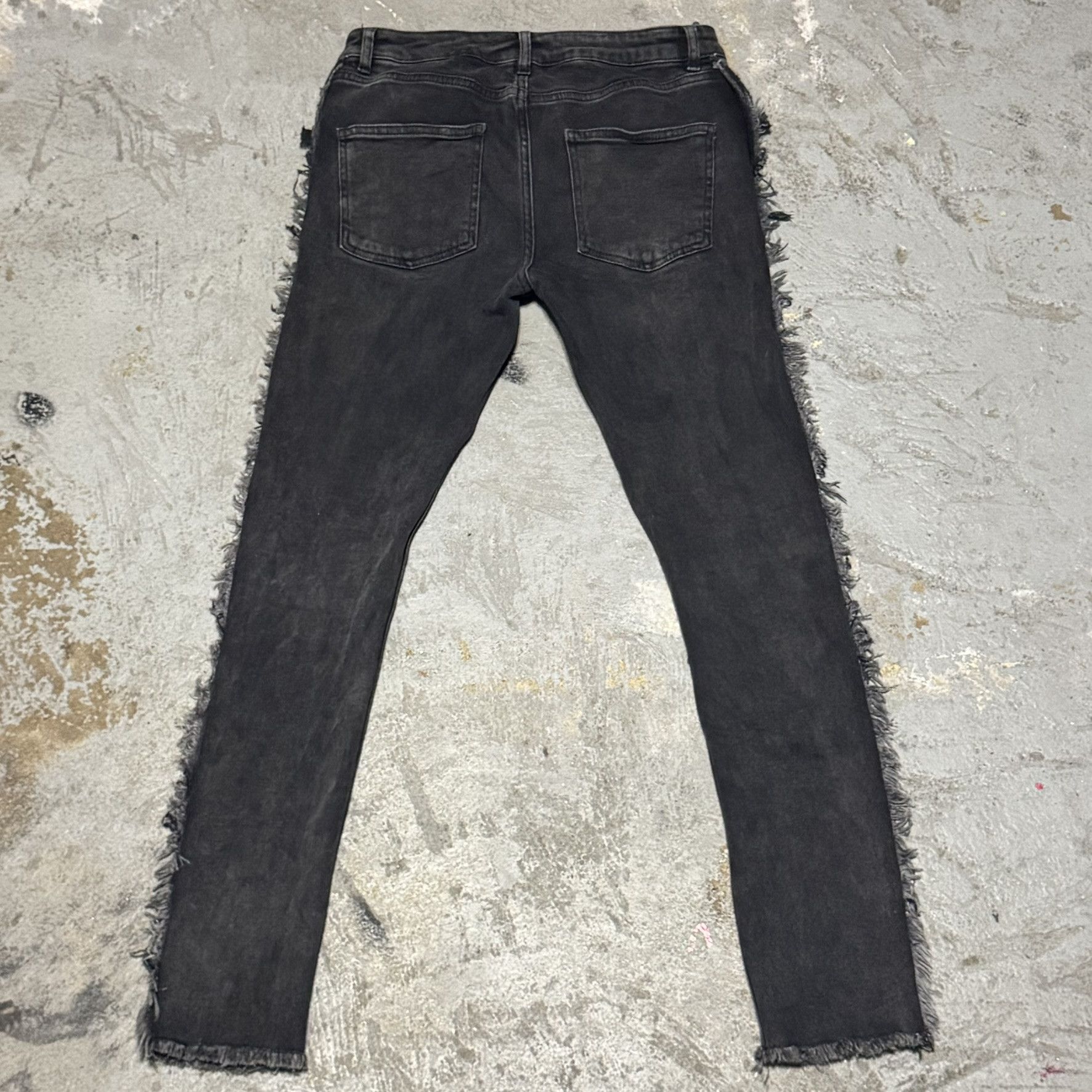 Asos ASOS Fringe Skinny Black Denim Size 30 Size US 30 / EU 46 - 3 Thumbnail