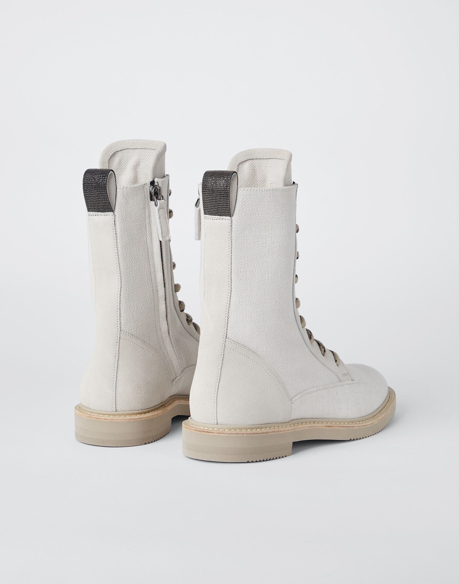 Brunello Cucinelli o1w1db10825 Pair Of Ankle Boots in White Size US 10 / IT 40 - 3 Thumbnail