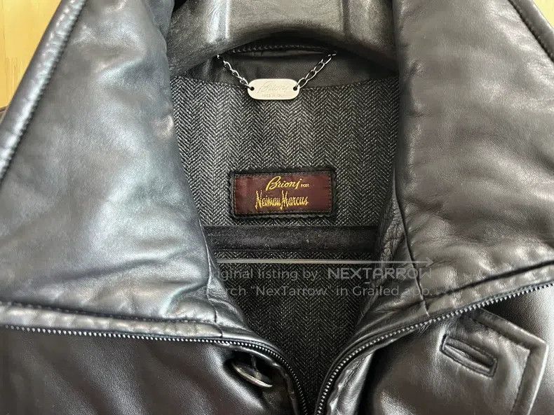 Brioni Brioni Leather Jacket Down Coat Size US XL / EU 56 / 4 - 2 Thumbnail