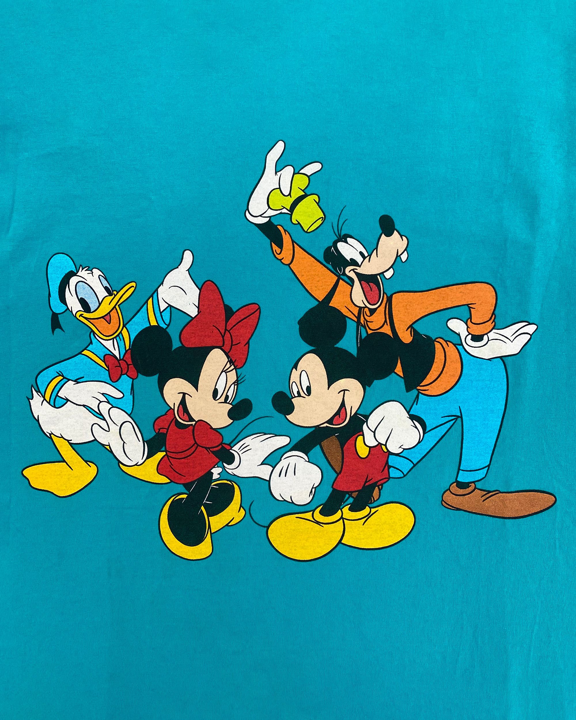 Disney × Vintage 1990s Mickey Gang Graphic T-Shirt Size US L / EU 52-54 / 3 - 4 Thumbnail