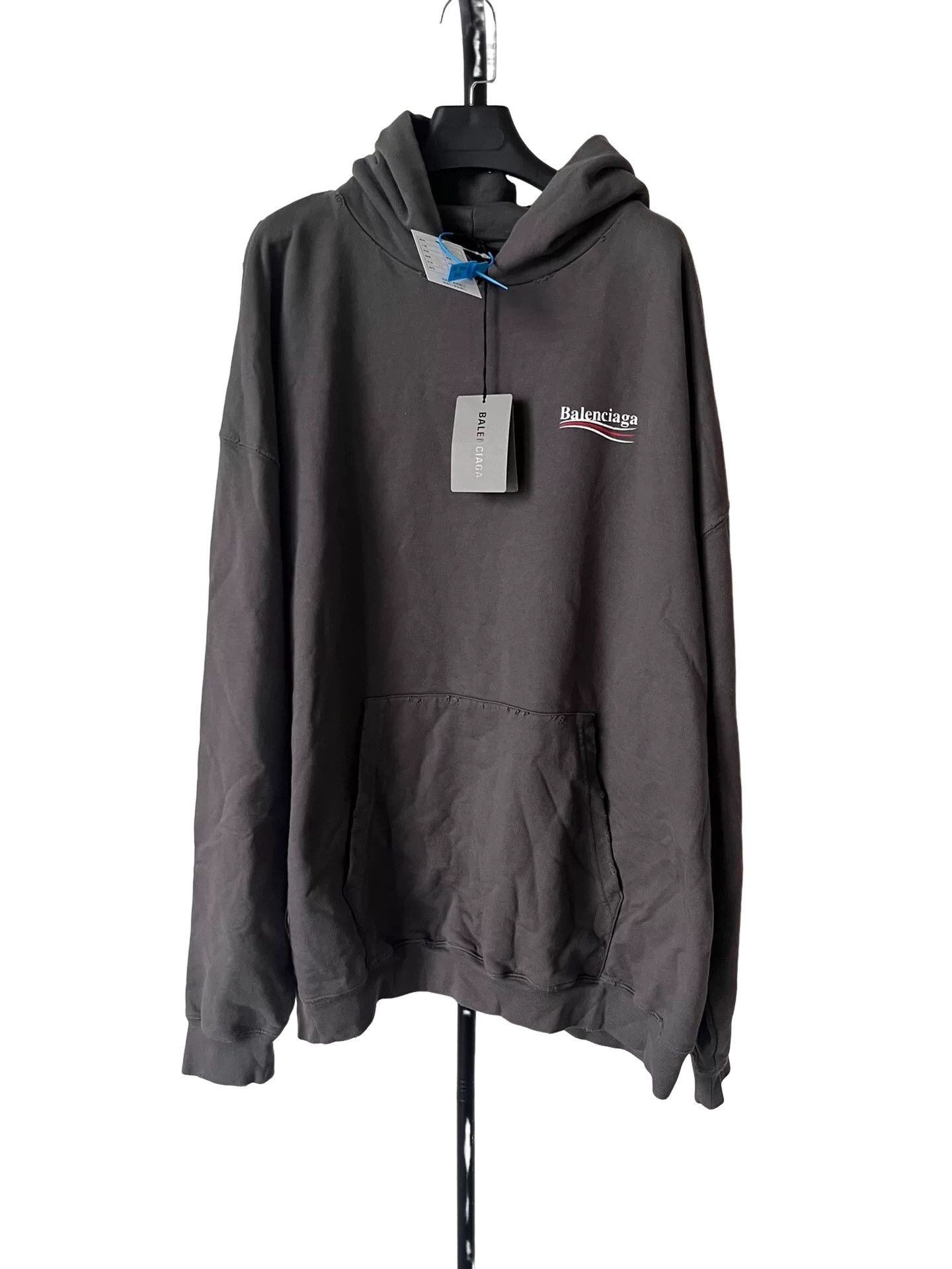Balenciaga Balenciaga Campaign Logo Cracked Print Hoodie XS Size US XS / EU 42 / 0 - 1 Thumbnail