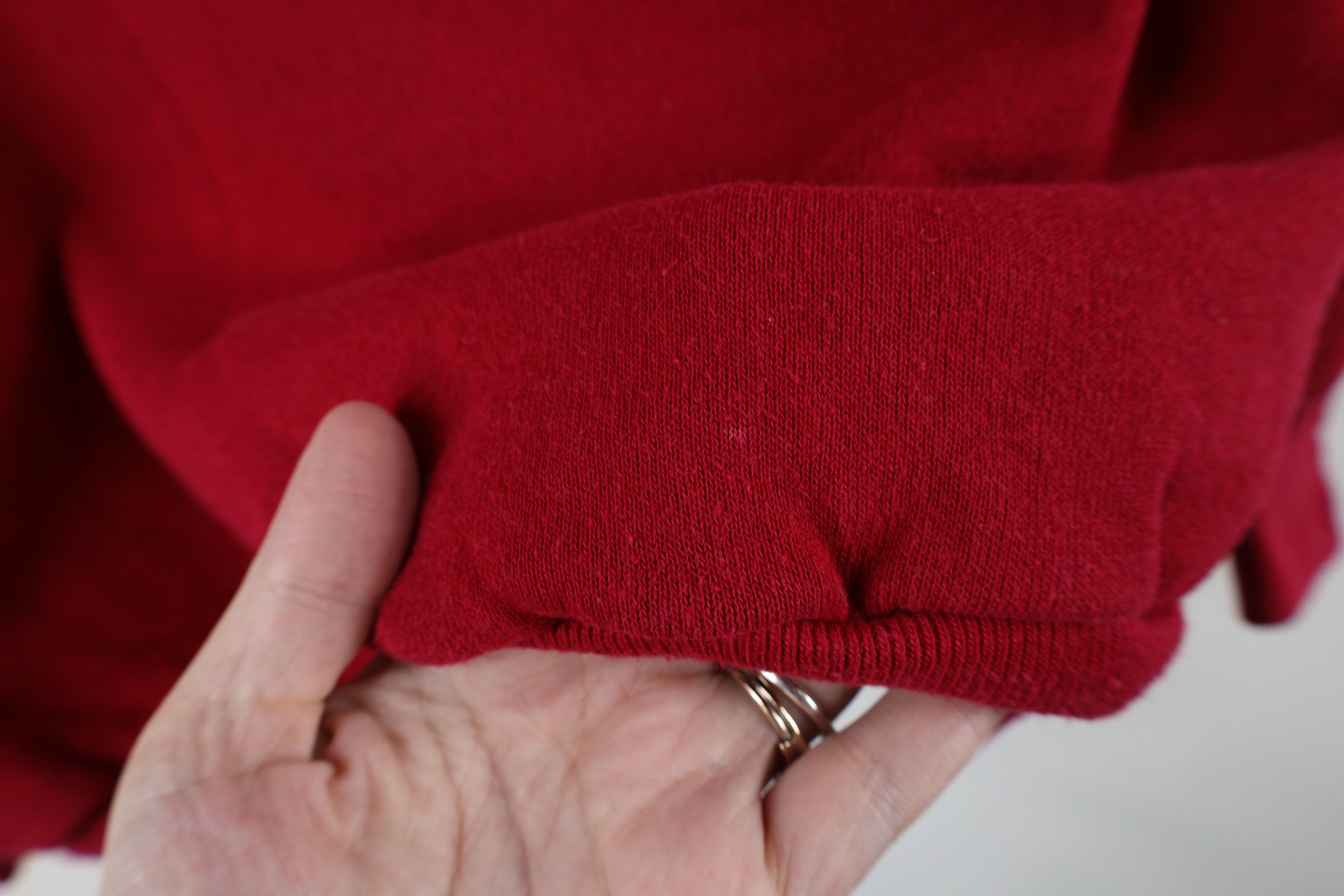 Vintage Vintage 70s Streetwear Blank Crewneck Sweatshirt Red USA Size L / US 10 / IT 46 - 6 Thumbnail